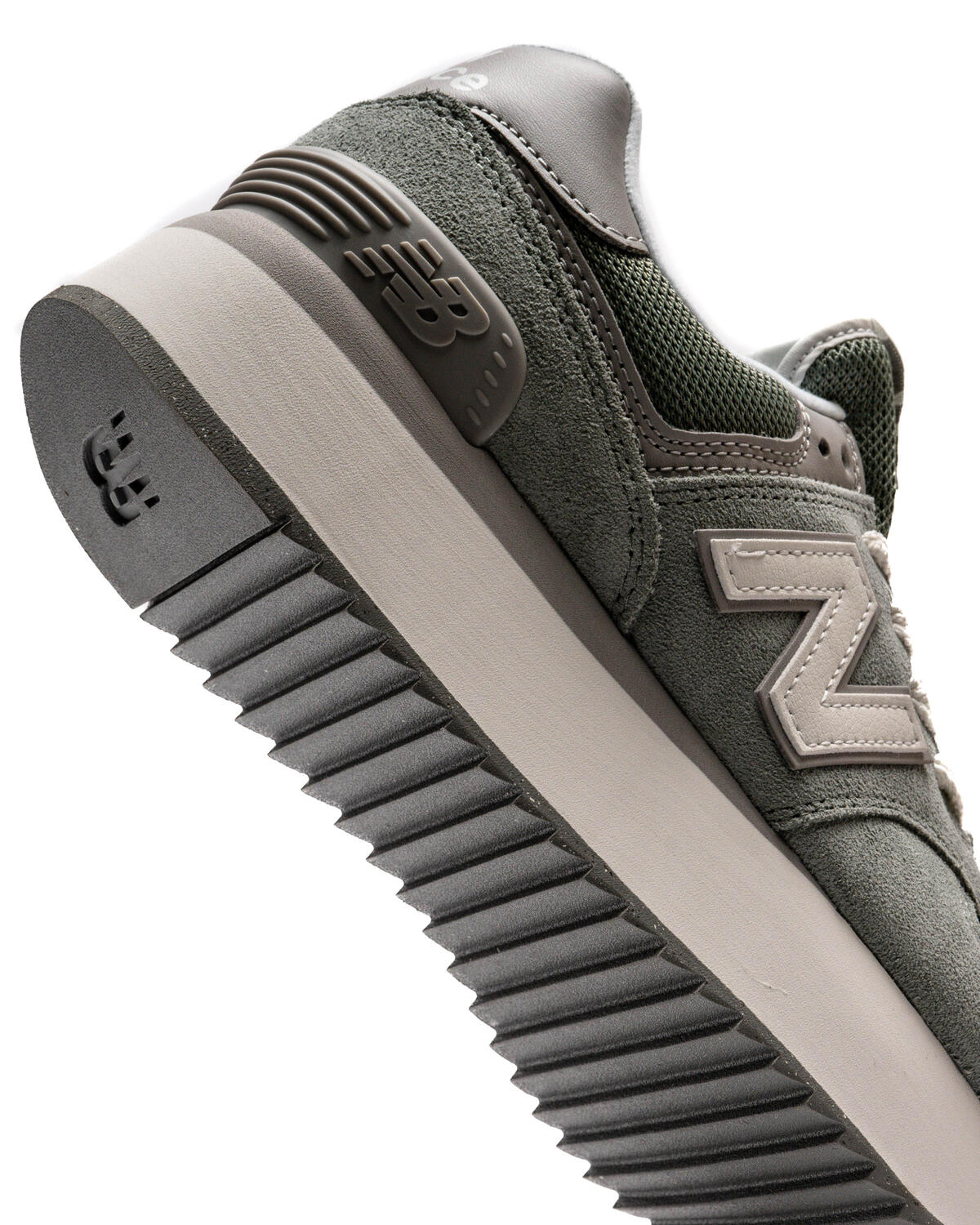 New Balance Women's 574+ (Rain Cloud/White) - Image 7