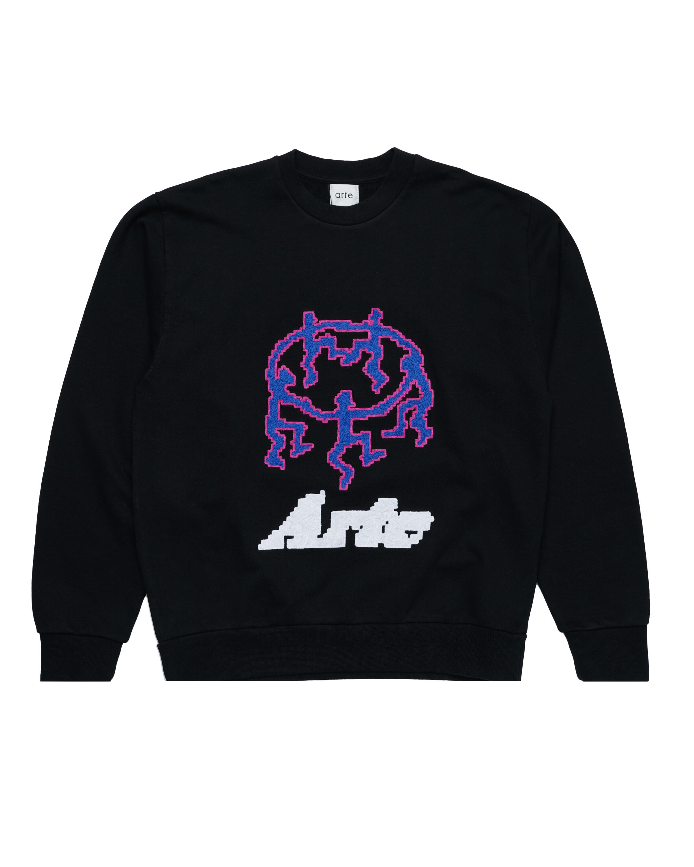 Arte Antwerp Pixel Danser Texture Emb. Crewneck