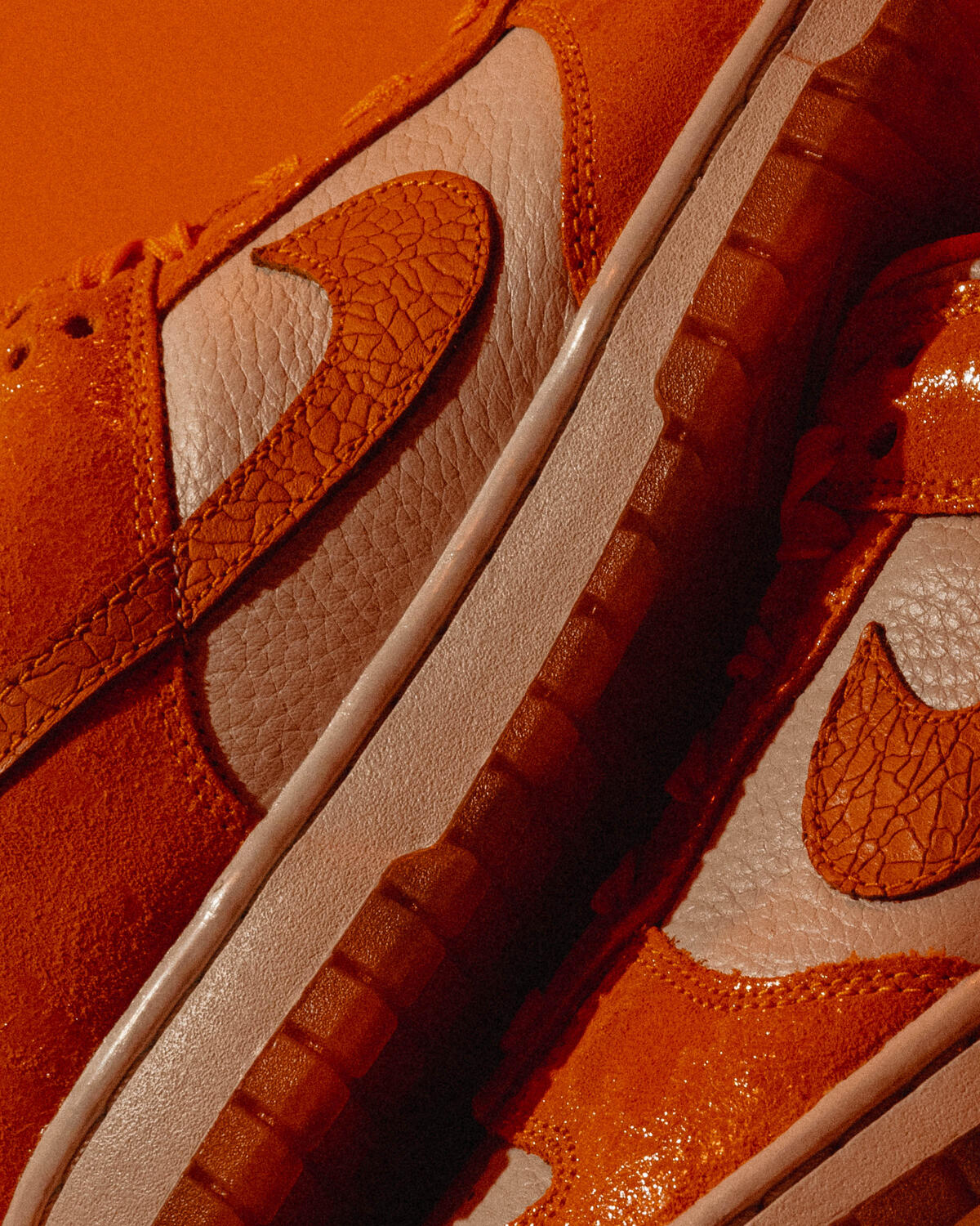 Nike Dunk Low Light Bone/Safety Orange/Laser Orange (Women's) - Image 8