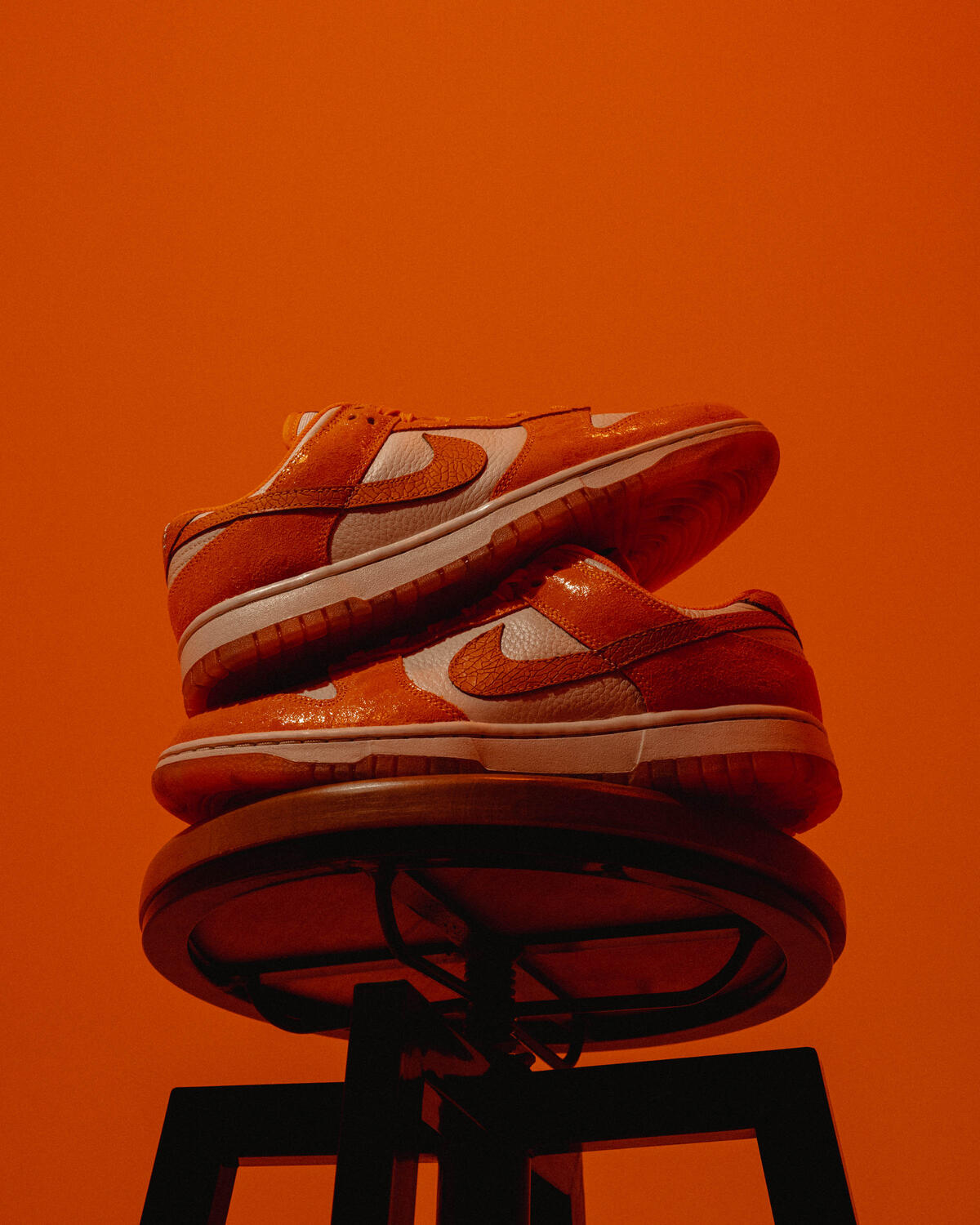 Nike Dunk Low Light Bone/Safety Orange/Laser Orange (Women's) - Image 9