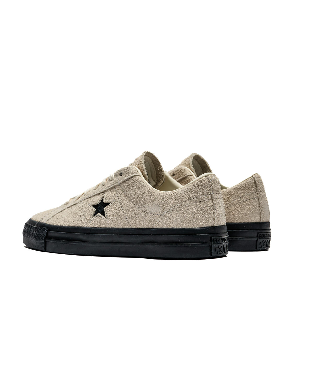 Converse One Star Pro Shaggy Suede Shoes Egret / Egret / Black - Image 4