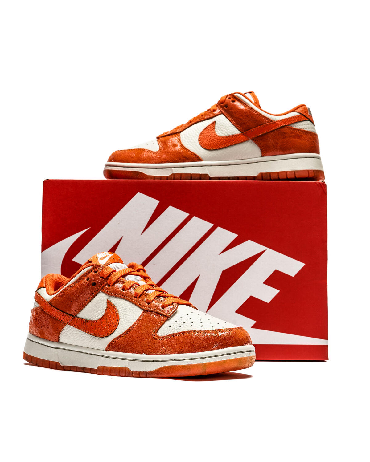 Nike Dunk Low Light Bone/Safety Orange/Laser Orange (Women's) - Image 6