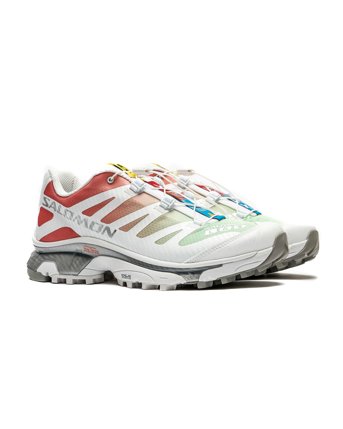 Salomon XT-4 OG White / Green Ash / Coral - Image 3