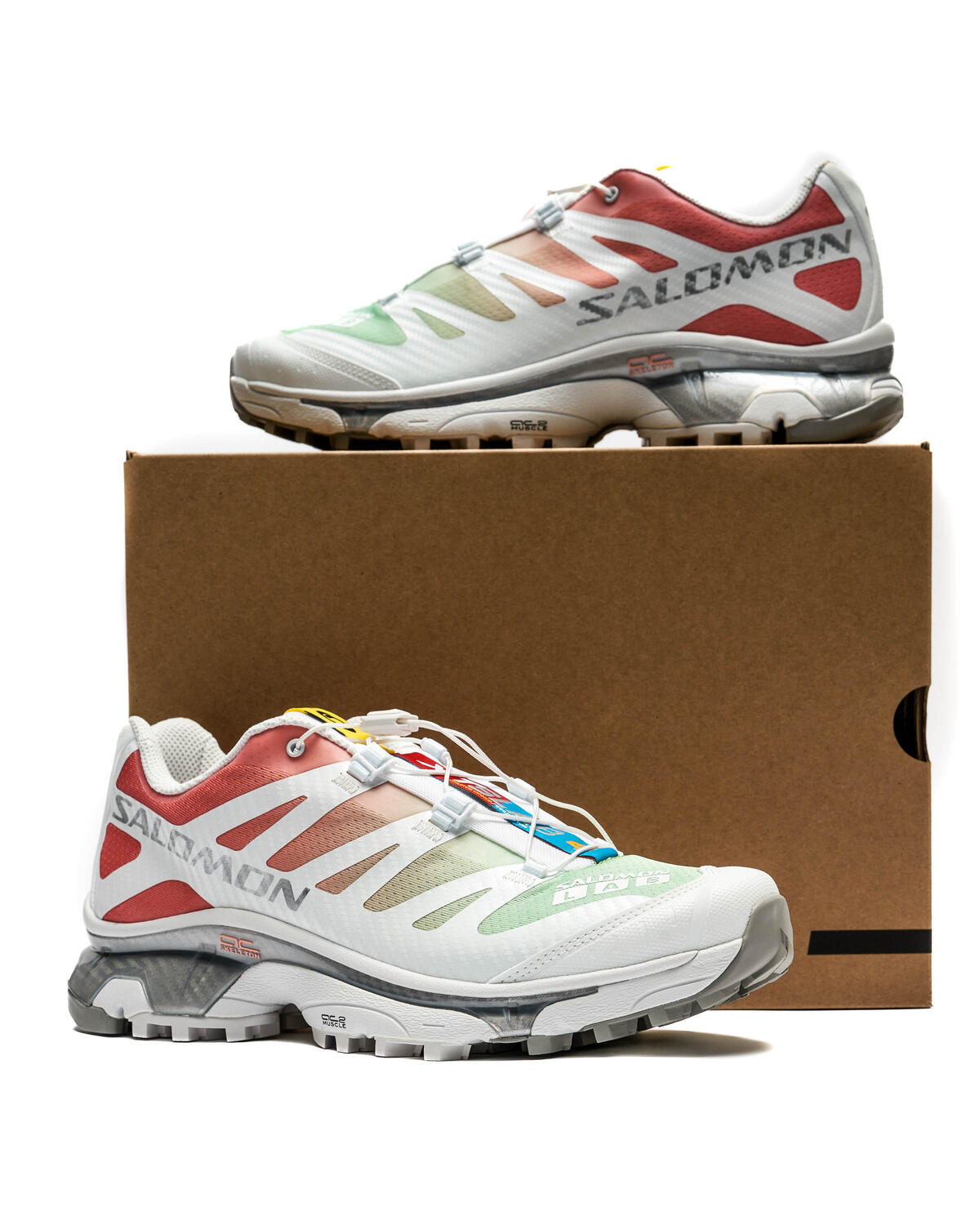 Salomon XT-4 OG White / Green Ash / Coral - Image 6
