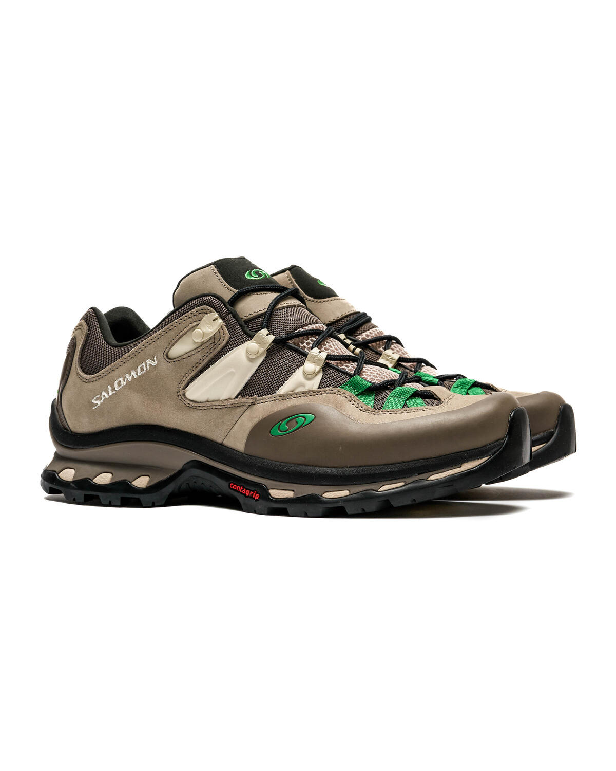 Salomon XT-Quest 2 Shoes - Falcon / Cement / Bright Green - Image 3