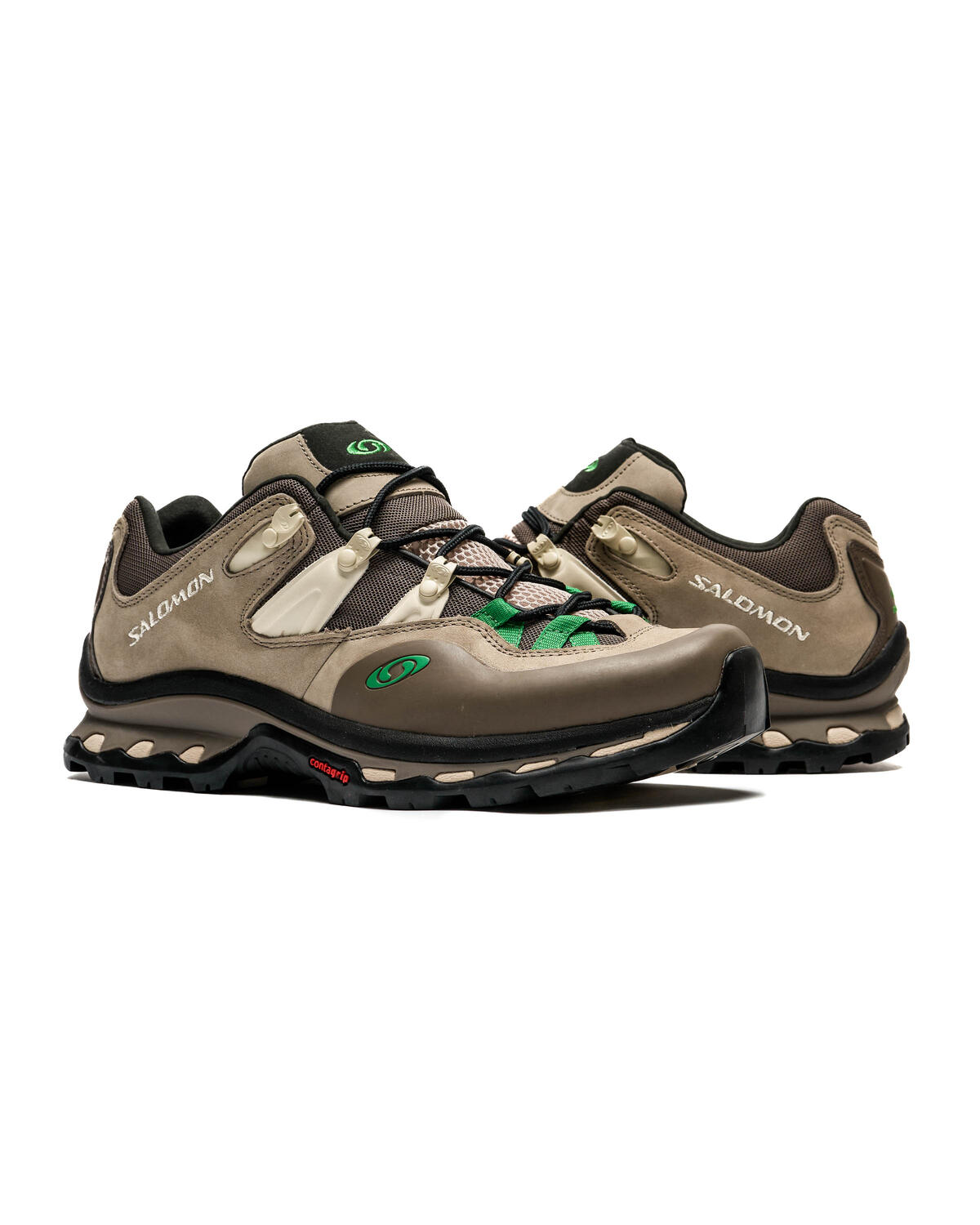 Salomon XT-Quest 2 Shoes - Falcon / Cement / Bright Green - Image 5