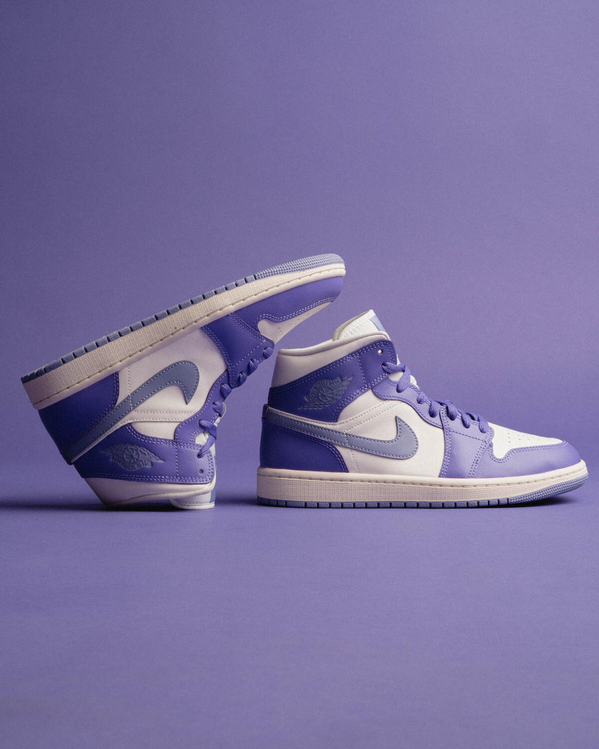 Air Jordan 1 Mid 'Action Grape/Sky J Purple/Sail' (Women's) - Image 16
