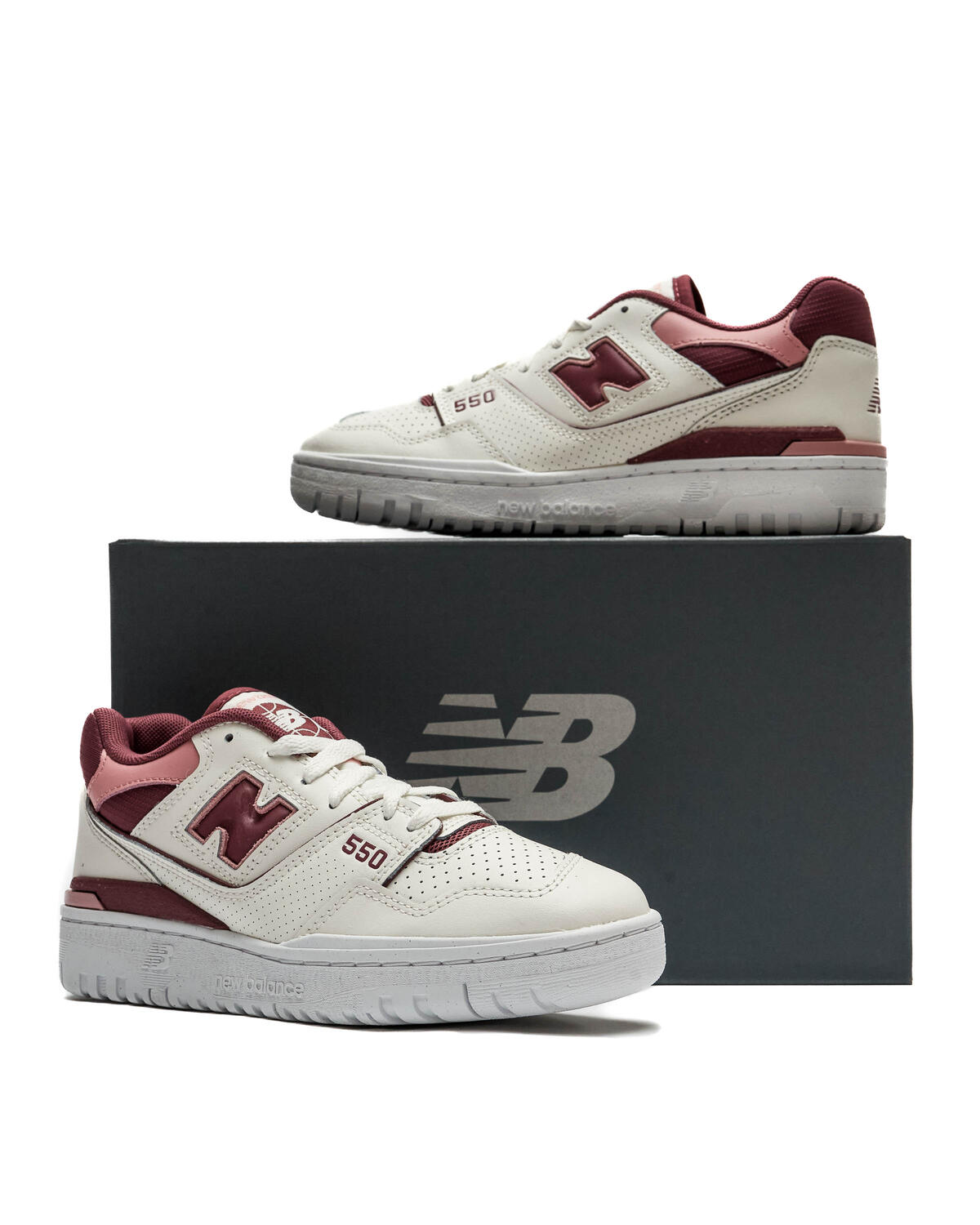 New Balance 550 Washed Burgundy - Sea Salt (Women's) - Image 15