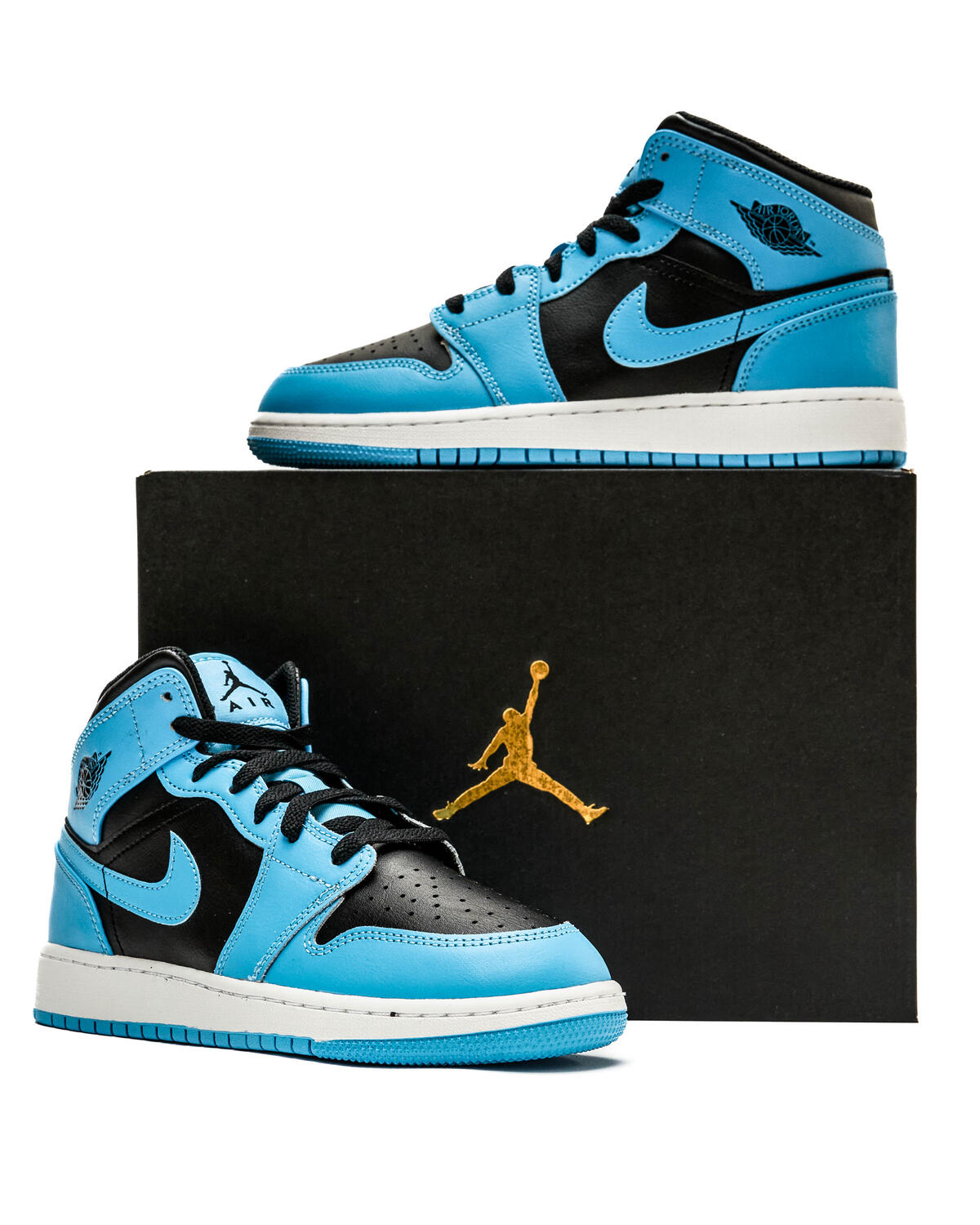 Jordan GS Air Jordan 1 Mid - University Blue / Black / White - Image 24