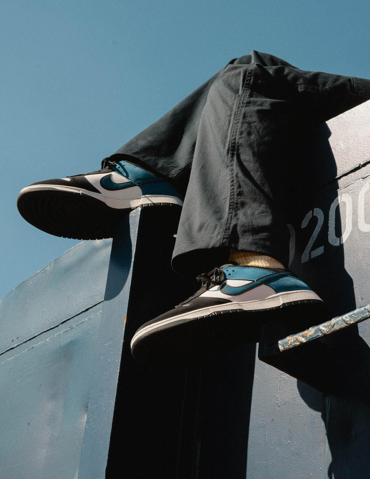 Nike Dunk Low 'Summit White / Industrial Blue - Black - White' - Image 9