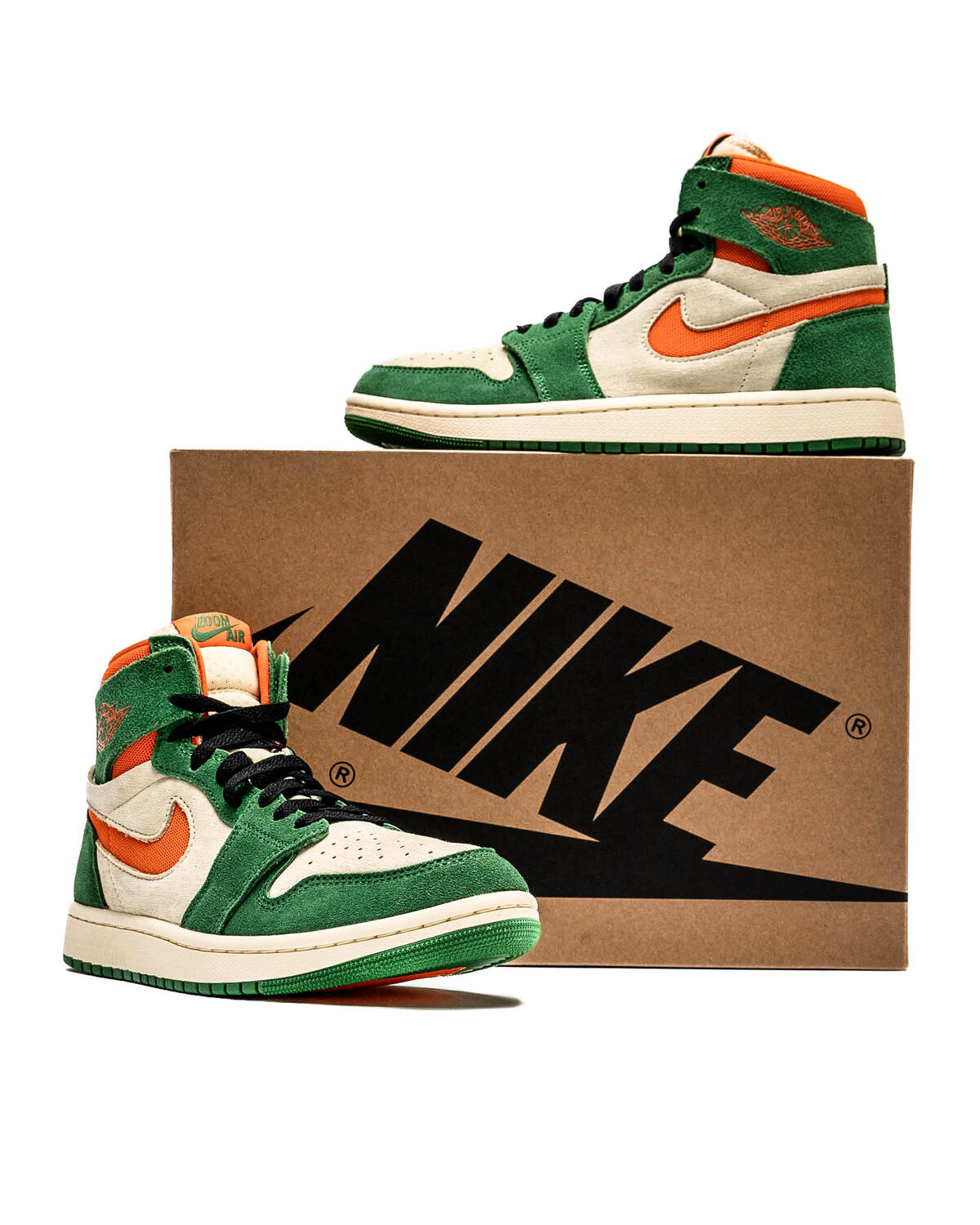 Air Jordan 1 Zoom High CMFT 2 Pien Green/Orange Blaze (Women's) - Image 6