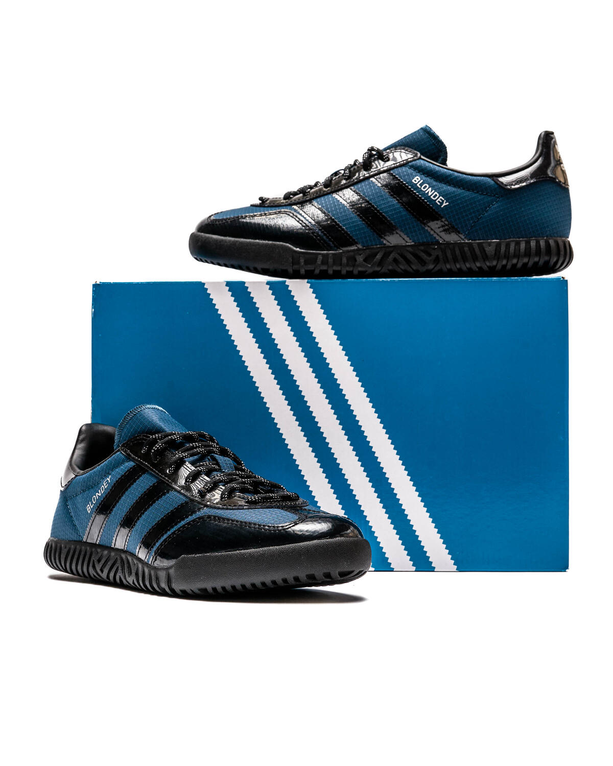Adidas Blondey Gazelle Shoes - Mineral Blue / Core Black / Metallic Silver - Image 6