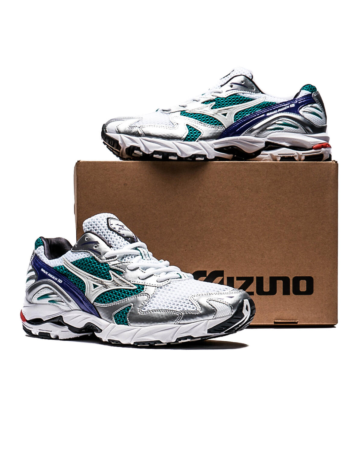 Mizuno Wave Rider 10 Weiß / Grün - Image 11