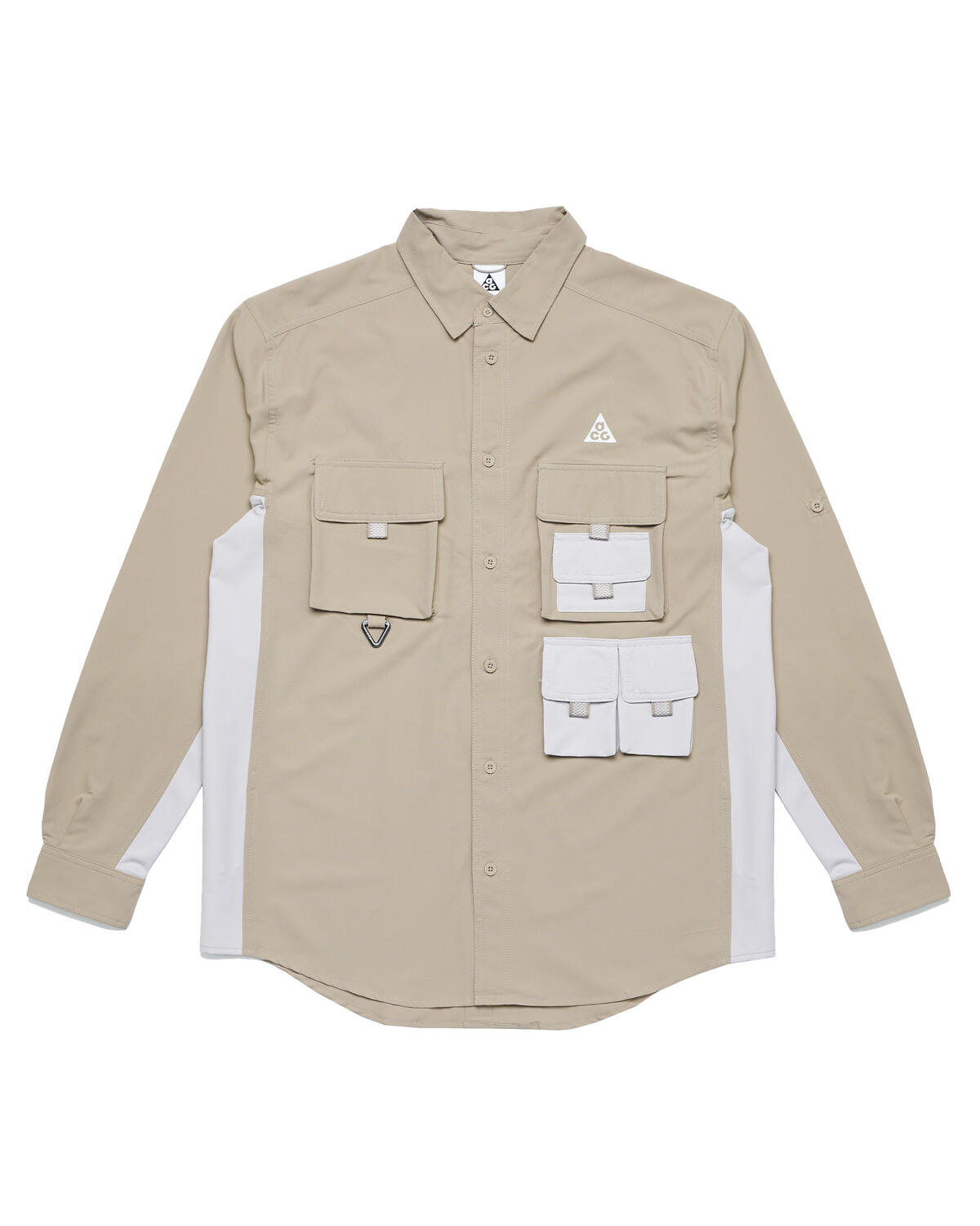 Nike ACG UV Devastation Trail Shirt Khaki / Light Iron Ore / Summit White - Image 7