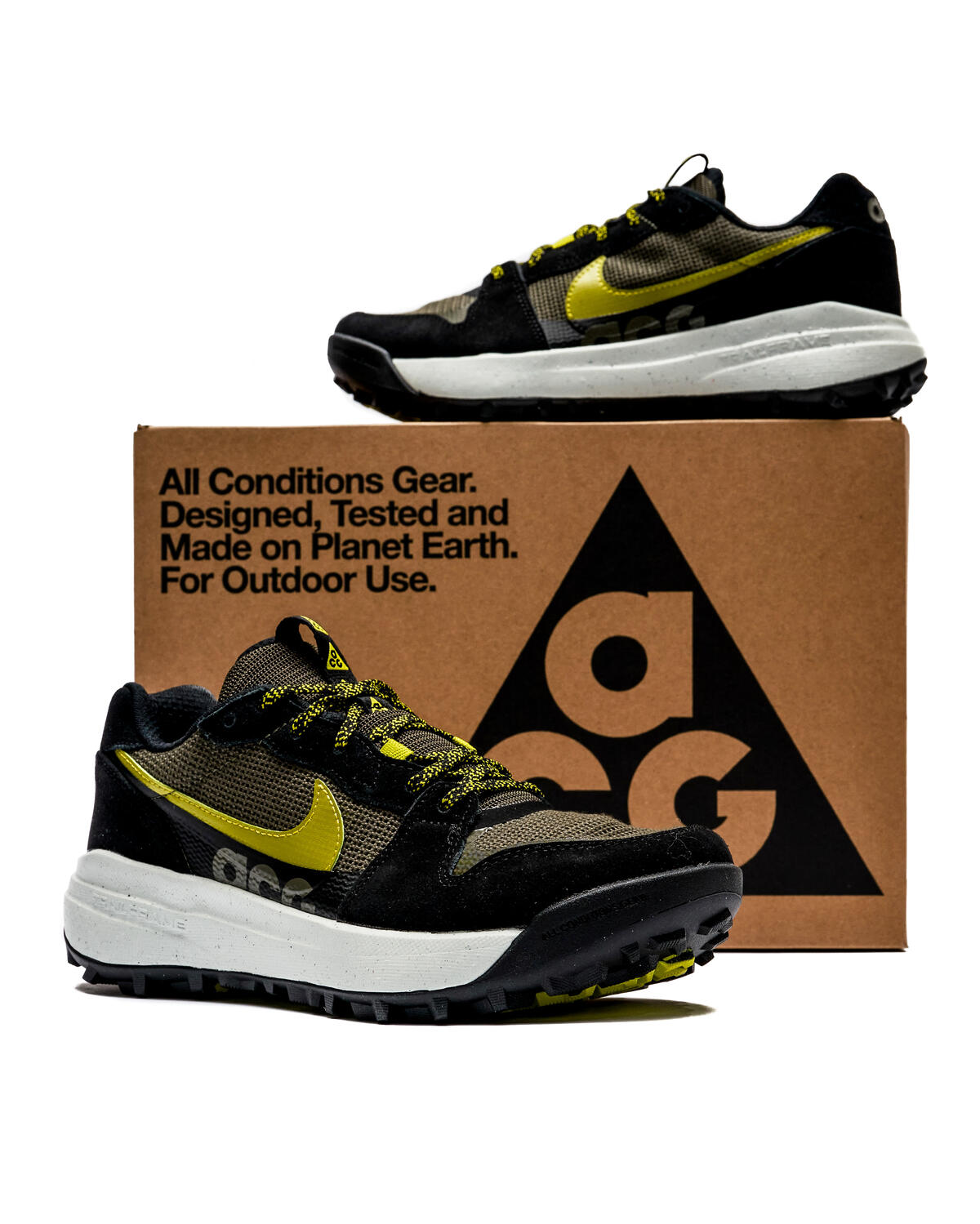 Nike ACG Lowcate Shoes Cargo Khaki / Moss - Black - Bright Cactus - Image 6