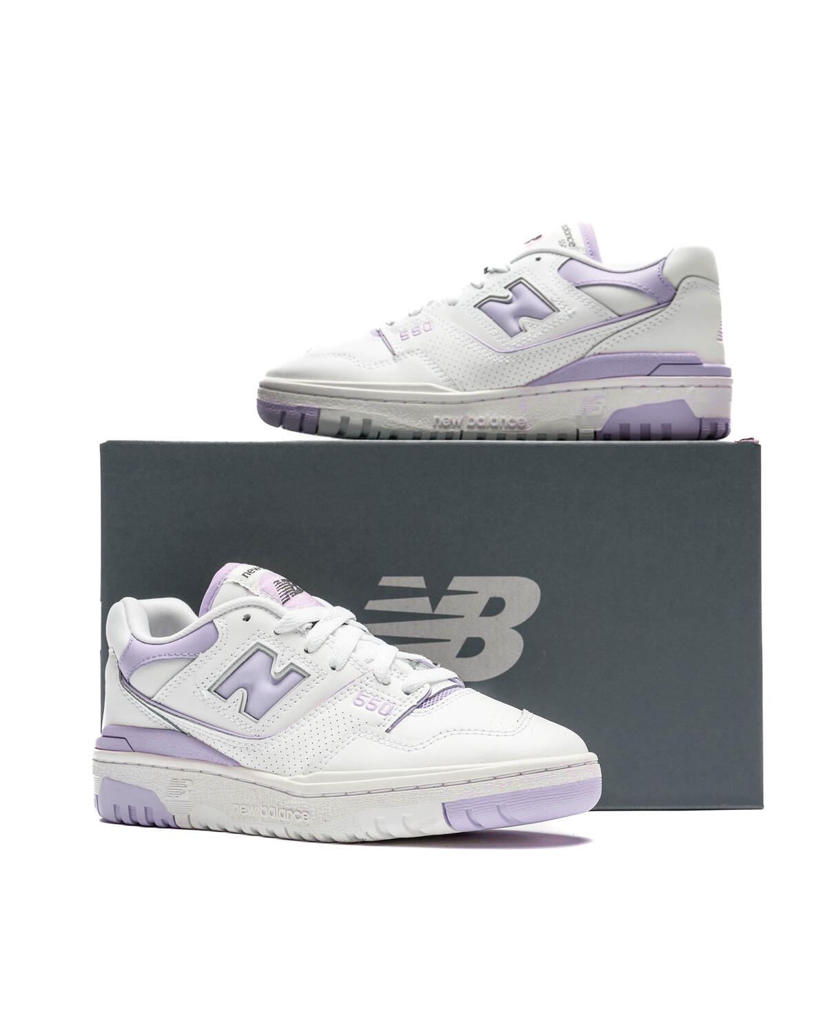 New Balance 550 White / Violet (Women's) - Image 6