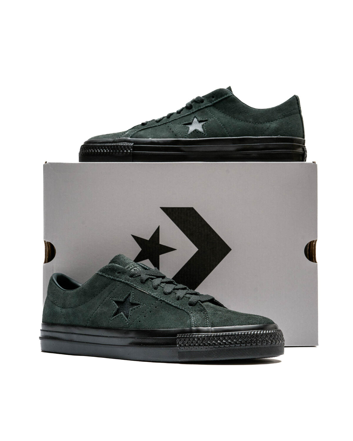 Converse One Star Pro Classic Suede (Dunkelgrün / Grau) - Image 11