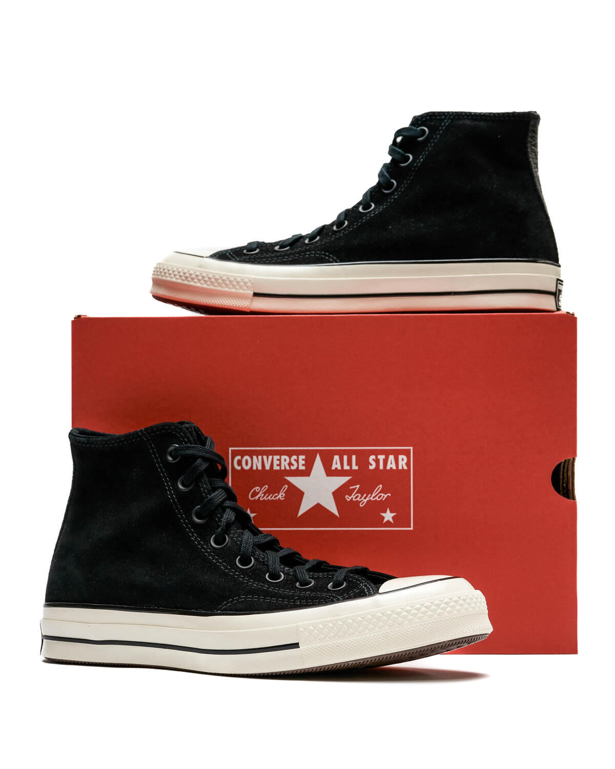 Converse Chuck 70 Hi Suede Black / Egret - Ancestral Blue - Image 6