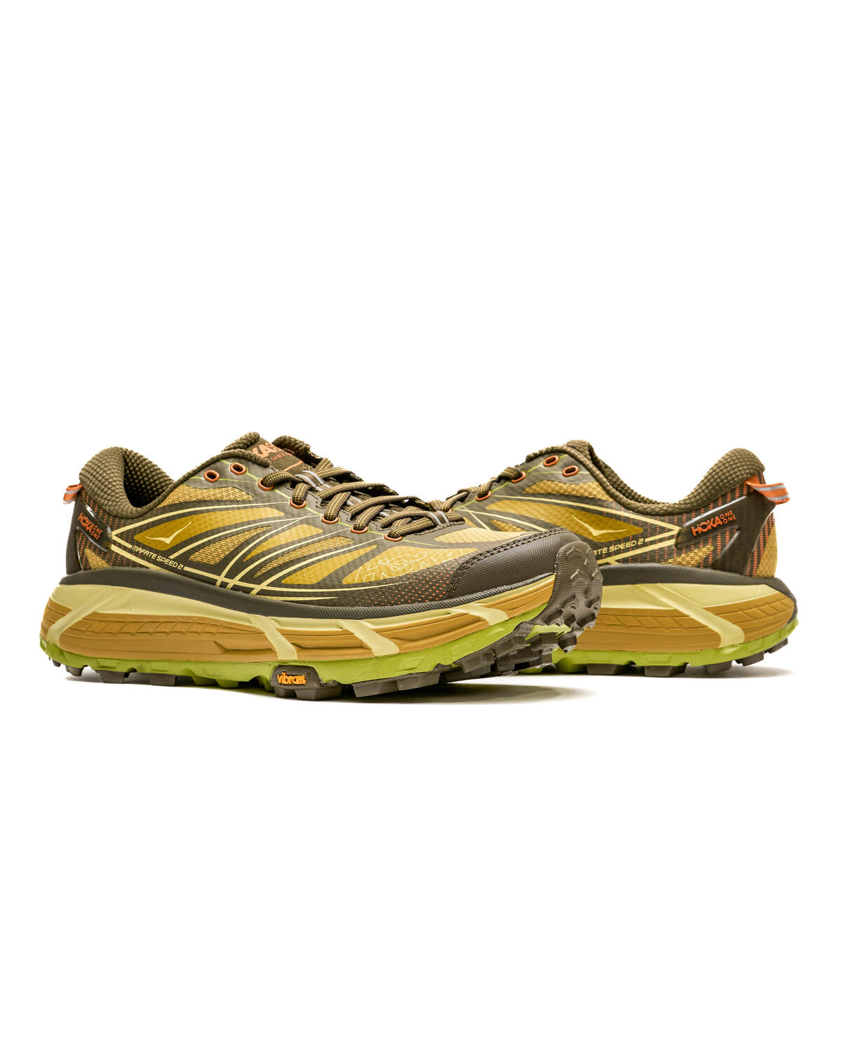 HOKA ONE ONE Mafate Speed‎ 2 Running Shoes Mens 7.5 Womens 8.5 Olive Green Gold HOKA ONE ONE Mafate Speed 2 Running Shoes Mens 9.5 Womens  main image 4