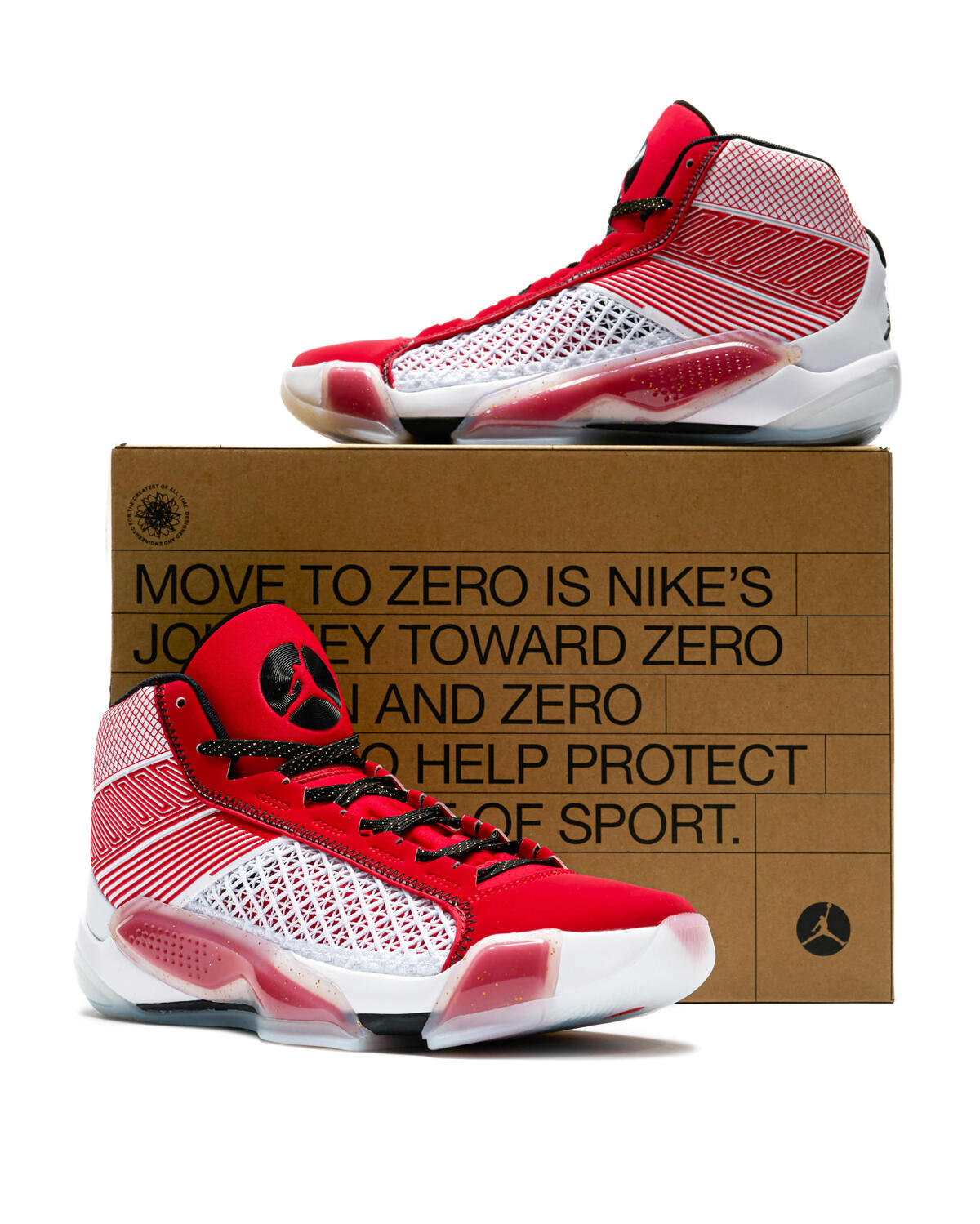 Air Jordan Xxxviii (White/Black-University Red-Metallic Gold) 11/7 - Image 6