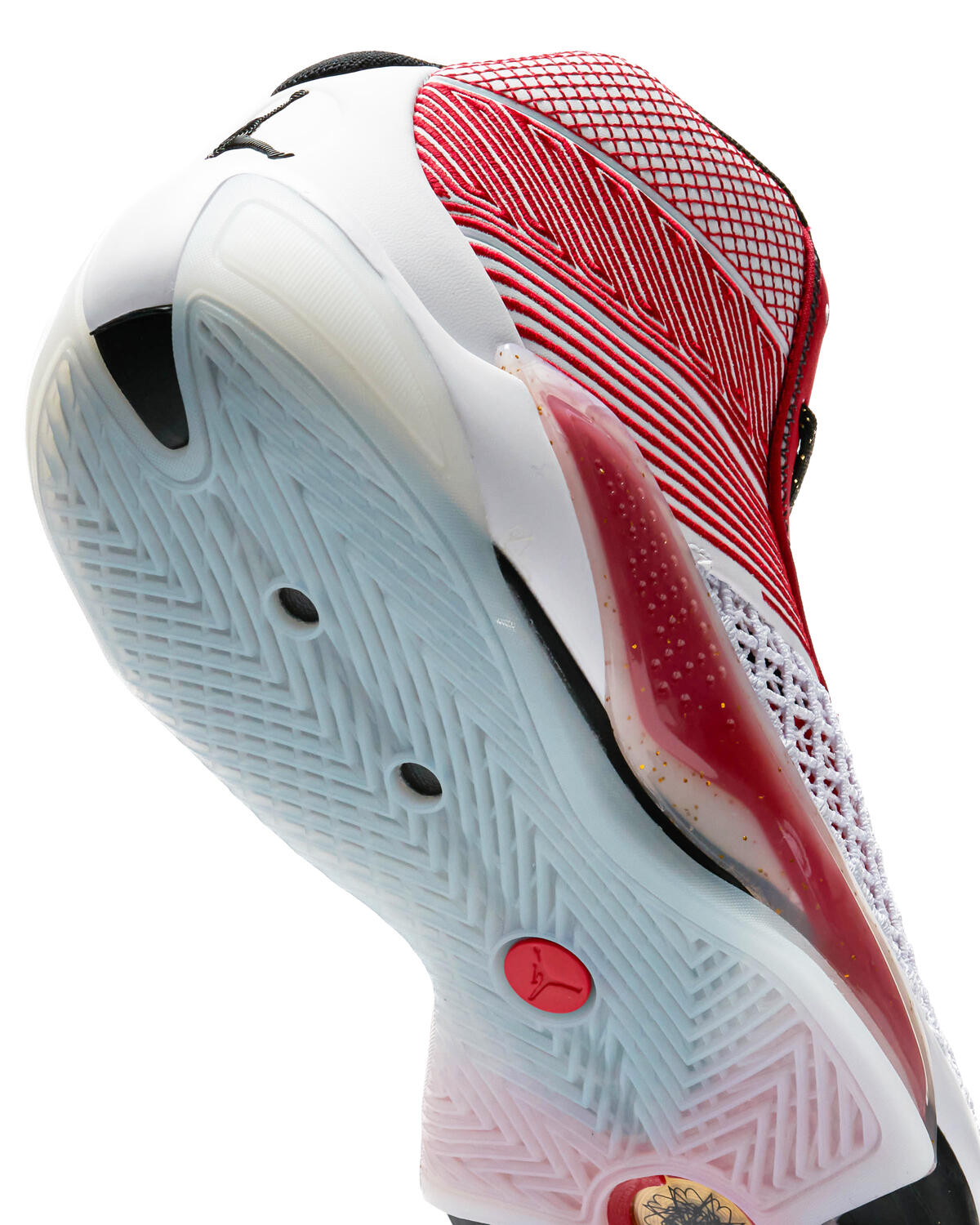 Air Jordan Xxxviii (White/Black-University Red-Metallic Gold) 11/7 - Image 7