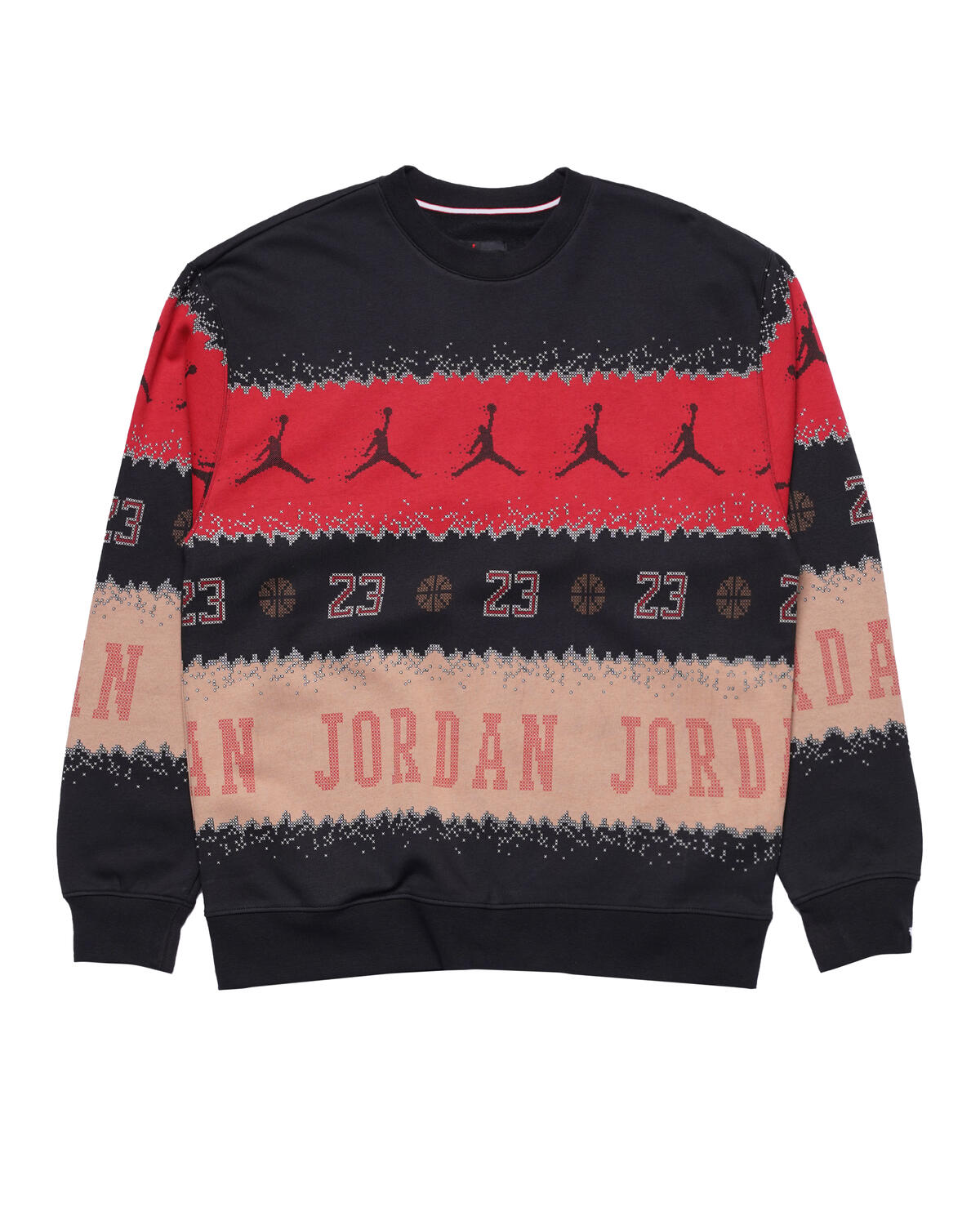 Jordan MJ Holiday Fleece Crew Big Kids Top 'Hemp' - Image 6