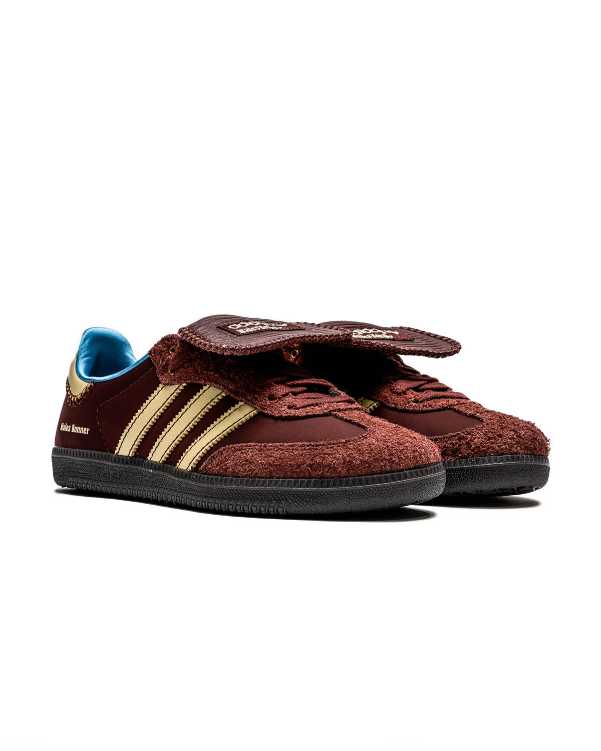 adidas x Wales Bonner Samba - Fox Brown / Sandy Beige / Lucky Blue - Image 17