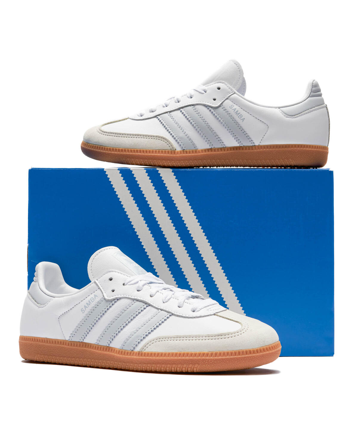 Adidas Samba OG Cloud White / Halo Blue / Gum (Women's) - Image 23