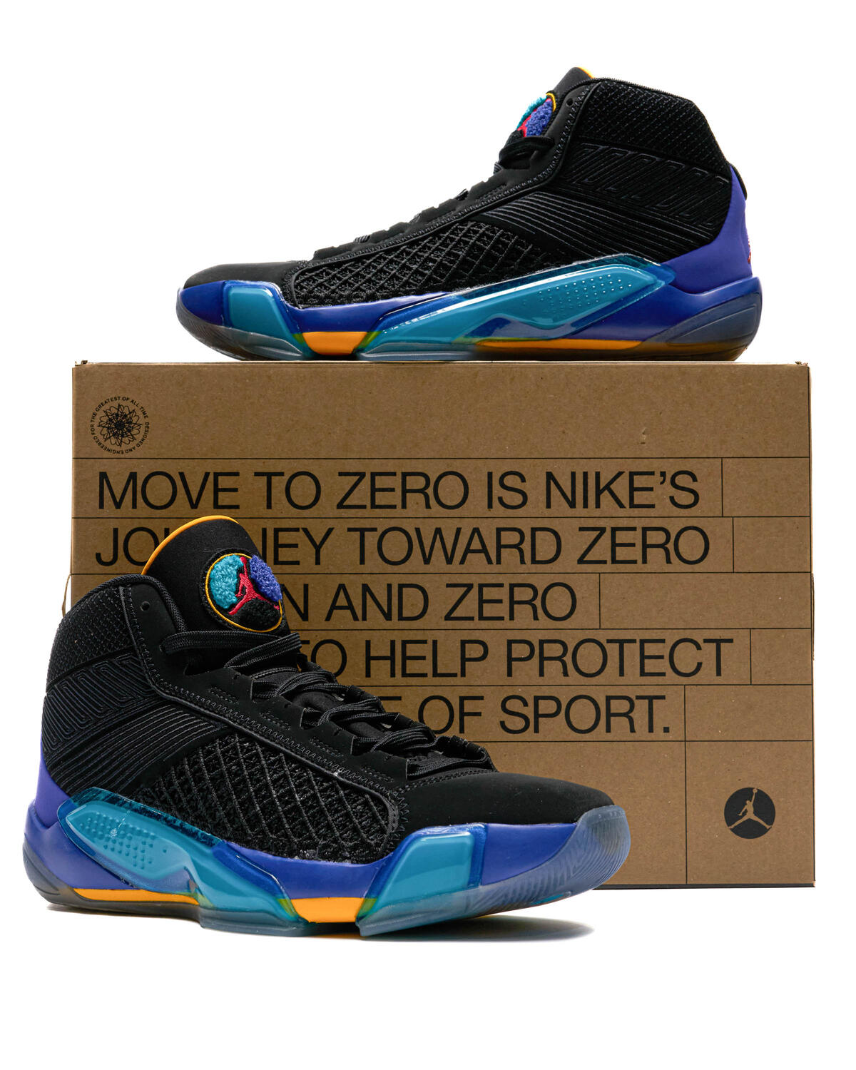 Air Jordan Xxxviii Black / True Red / Bright Concord / Aquatone - Image 6