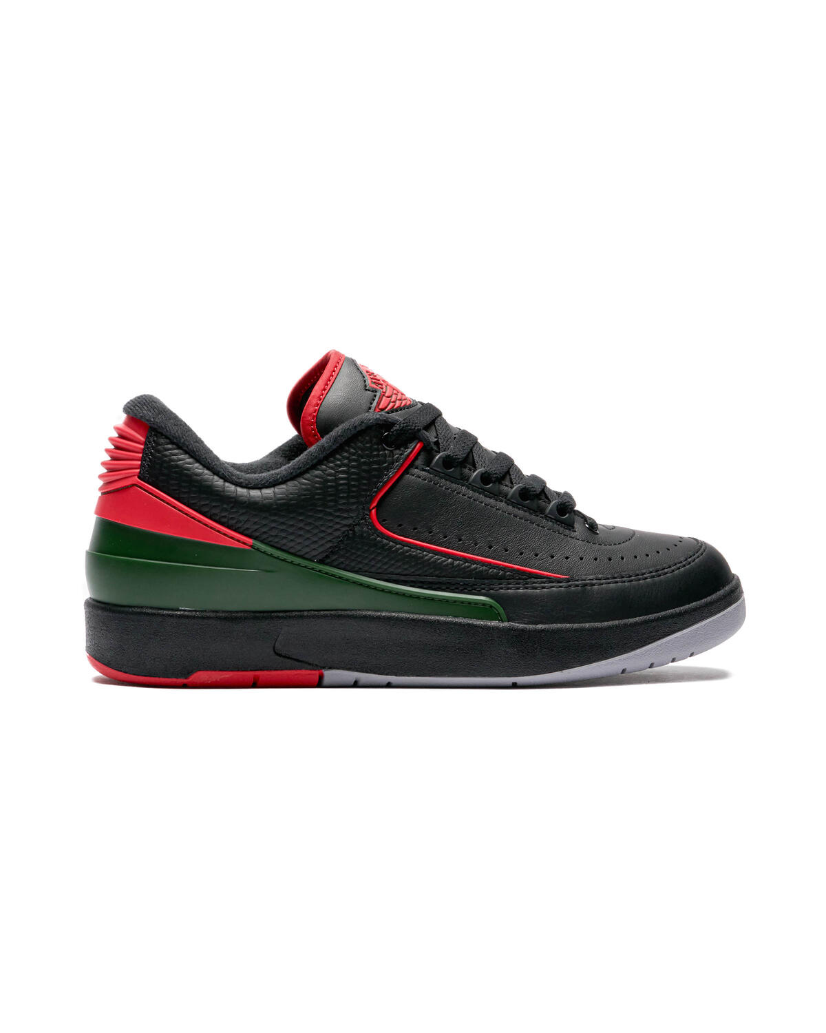 Air Jordan 2 Retro Low 'Christmas' - Black/Fire Red/Cement Grey - Image 31