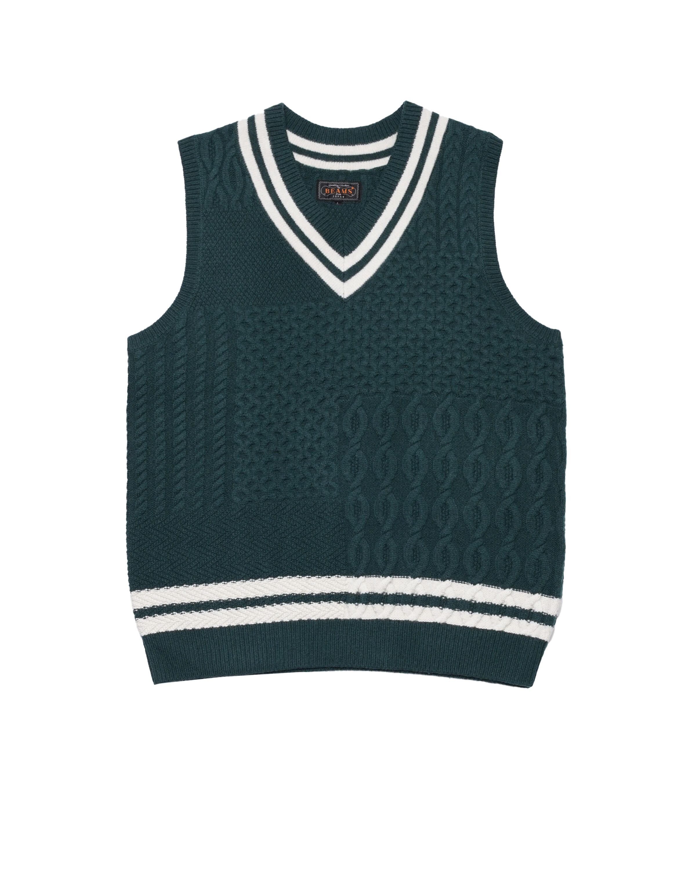 Beams+ Cricket Vest Patchwork Like