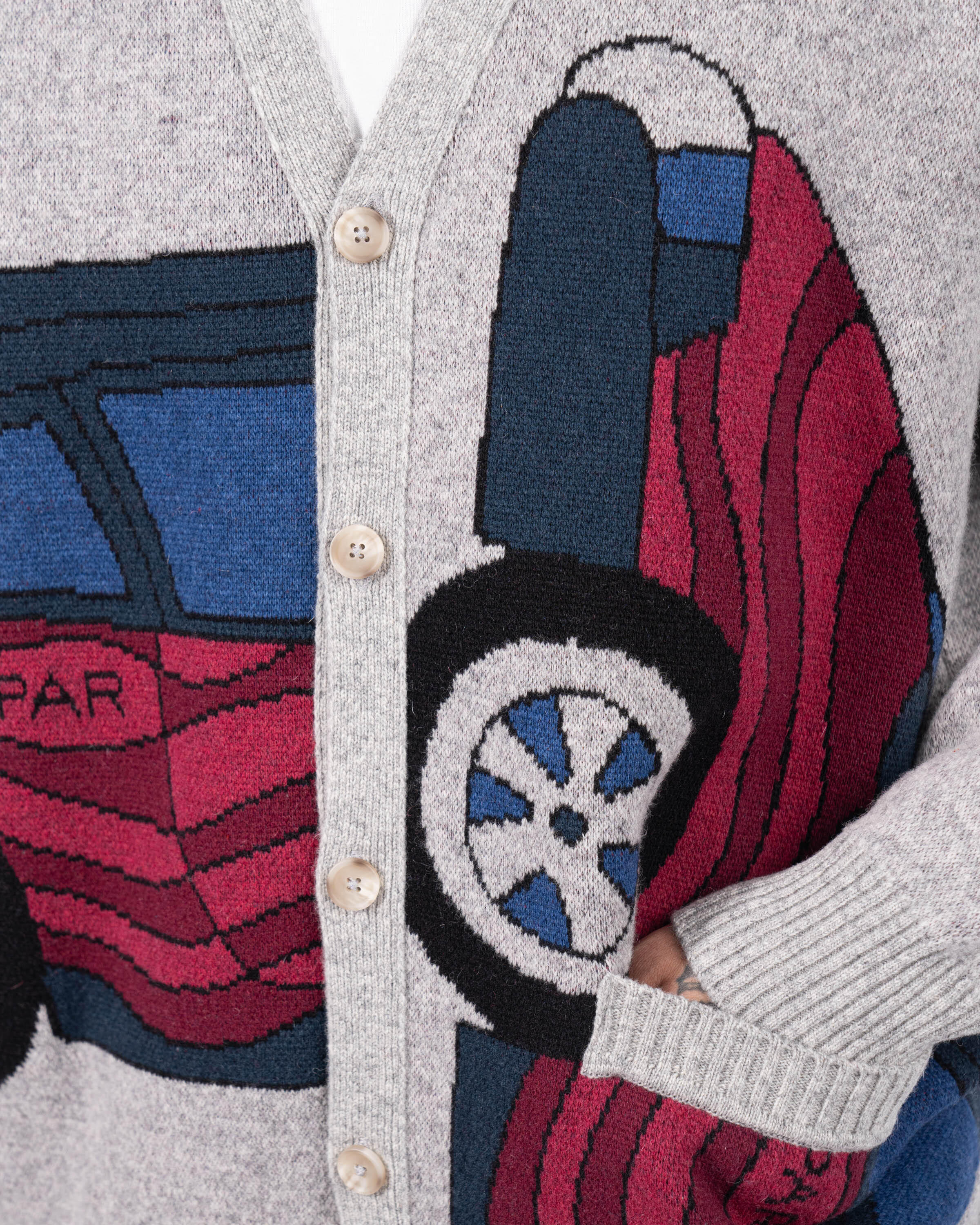 by Parra no parking knitted cardigan