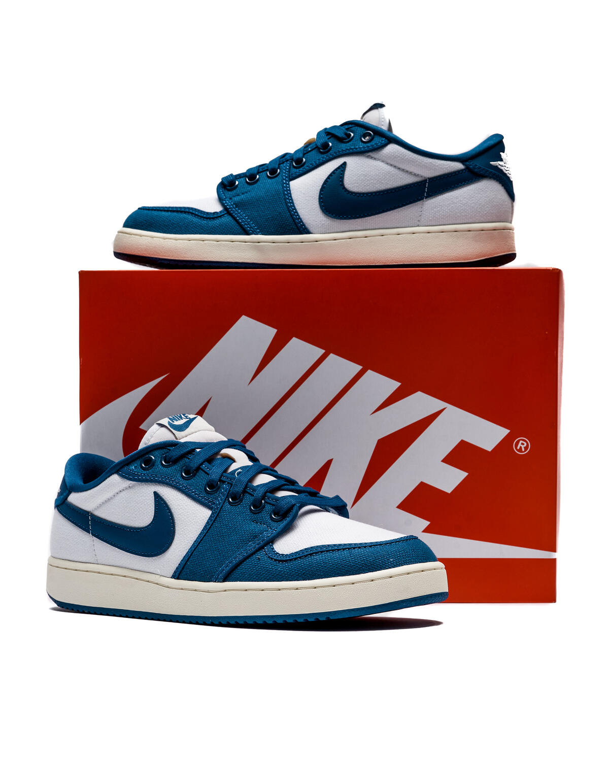 Air Jordan KO 1 Low - White/Dark Royal Blue/Sail - Image 24