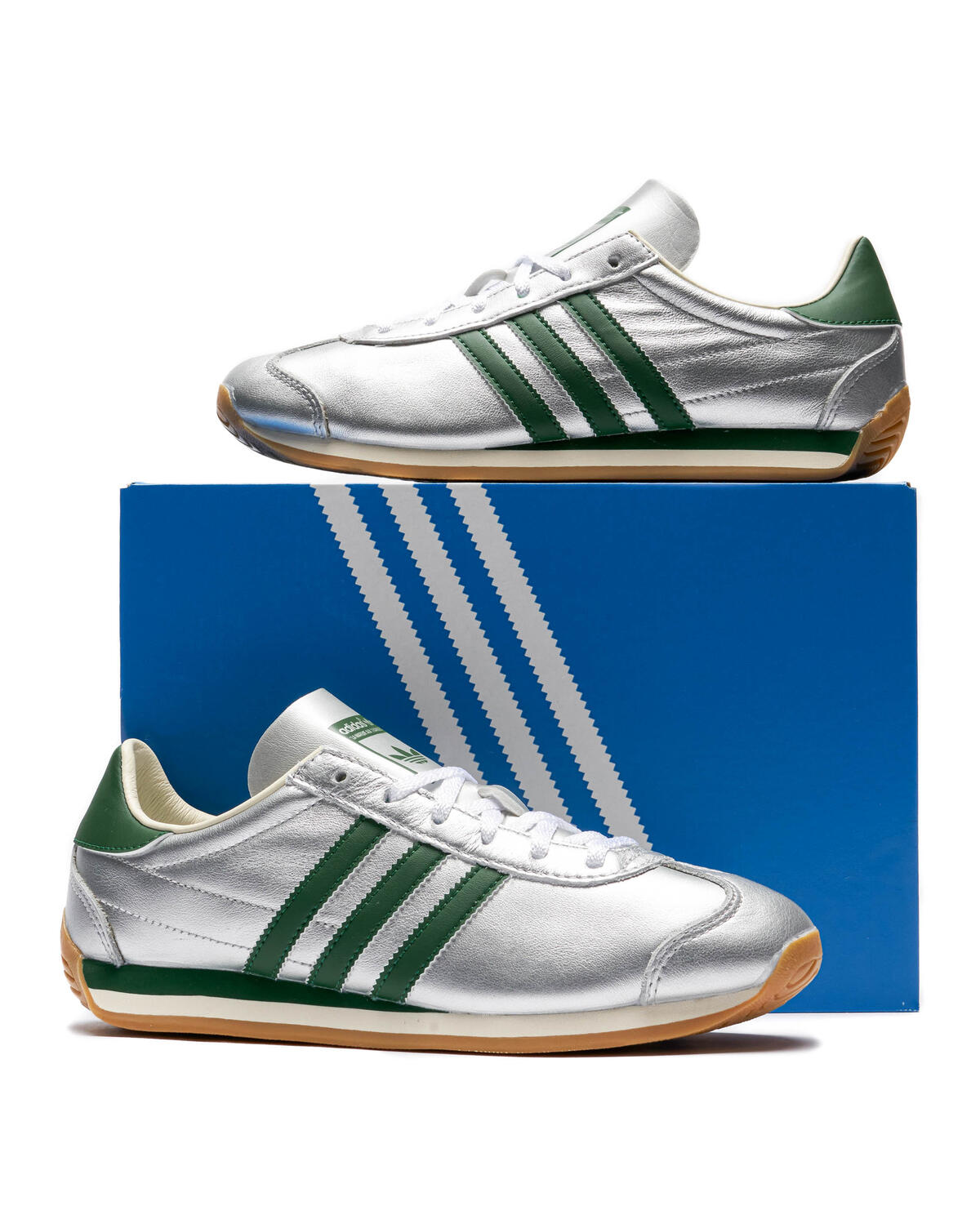 Adidas Country OG Silver Metallic/Collegiate Green/Cream White (Women's) - Image 19