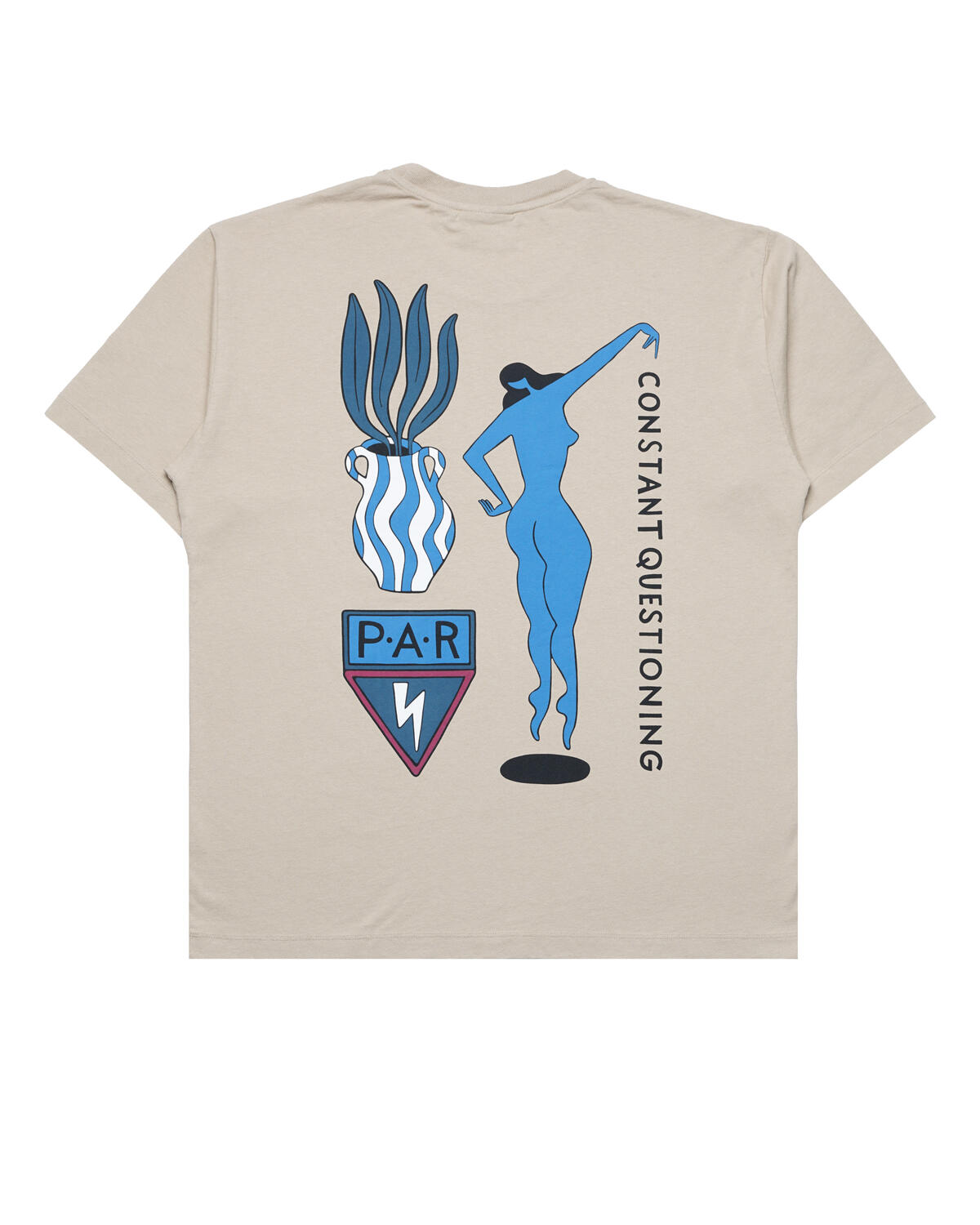 By Parra Questioning T-Shirt Beige - Image 3