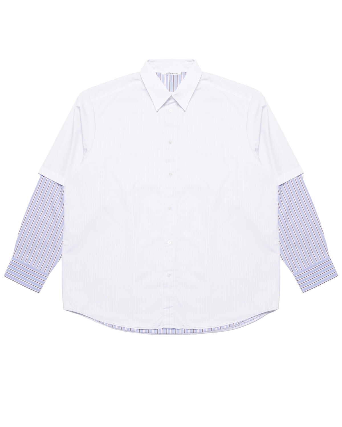 Wood Wood Dom DB Sleeve Stripe Shirt - Image 2