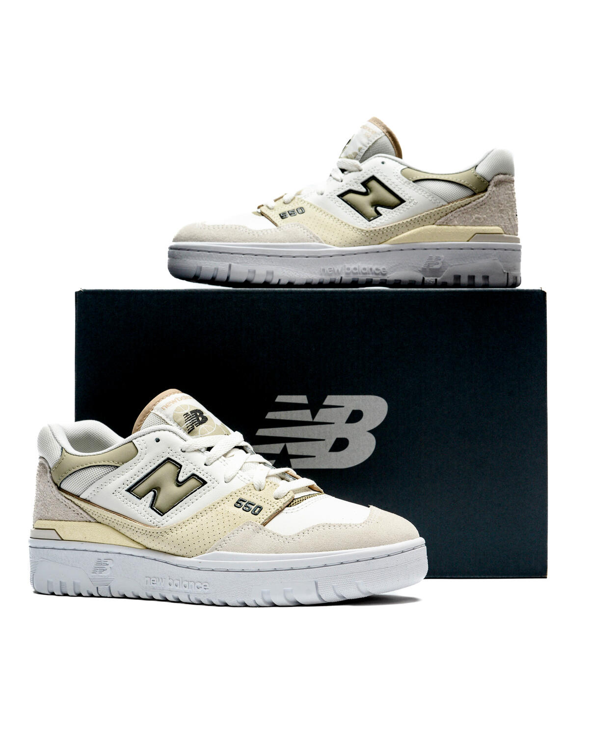 New Balance 550 'Sea Salt / Fatigue Green' (Women's) - Image 6