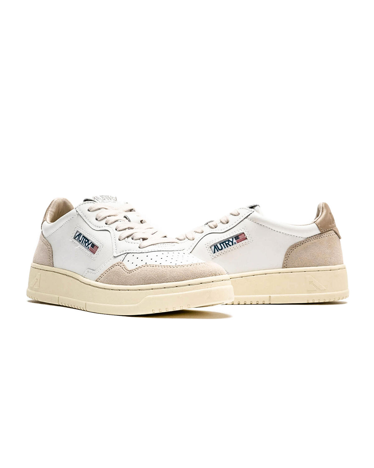 Autry Medalist Low Man Leat/Suede Wht/Teak (Women's) - Image 5