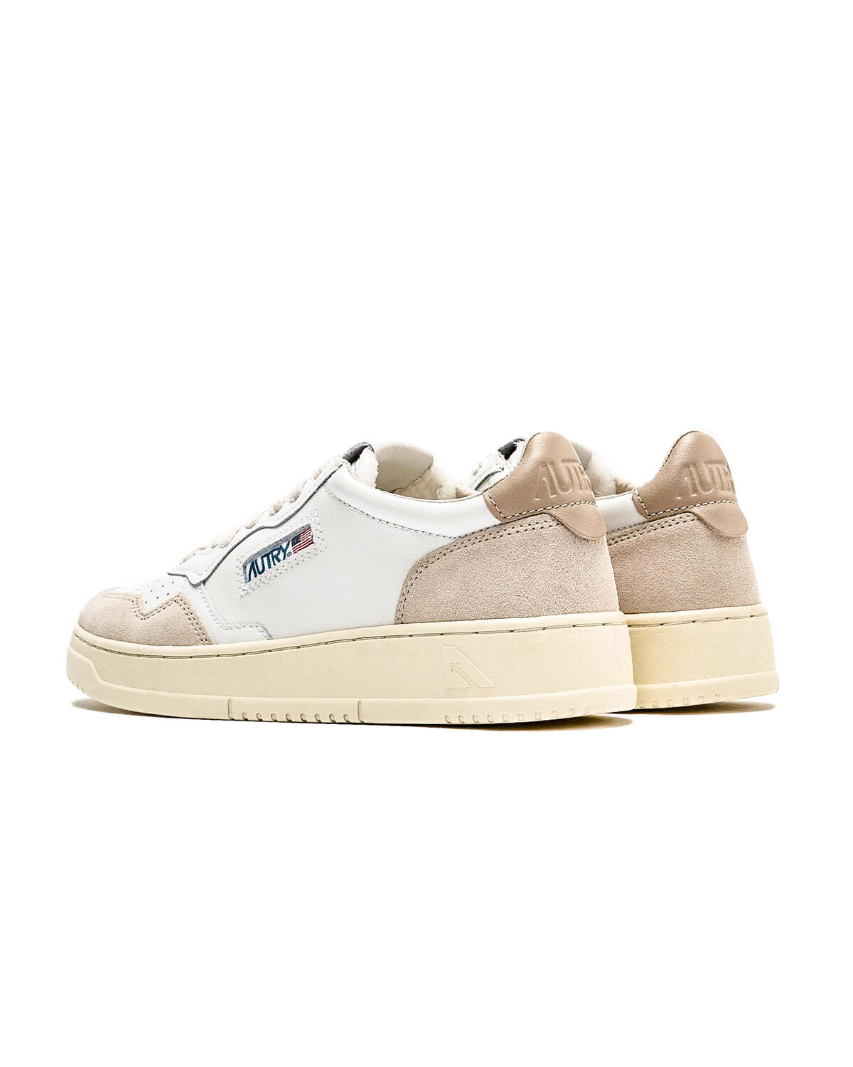 Autry Medalist Low Man Leat/Suede Wht/Teak (Women's) - Image 4