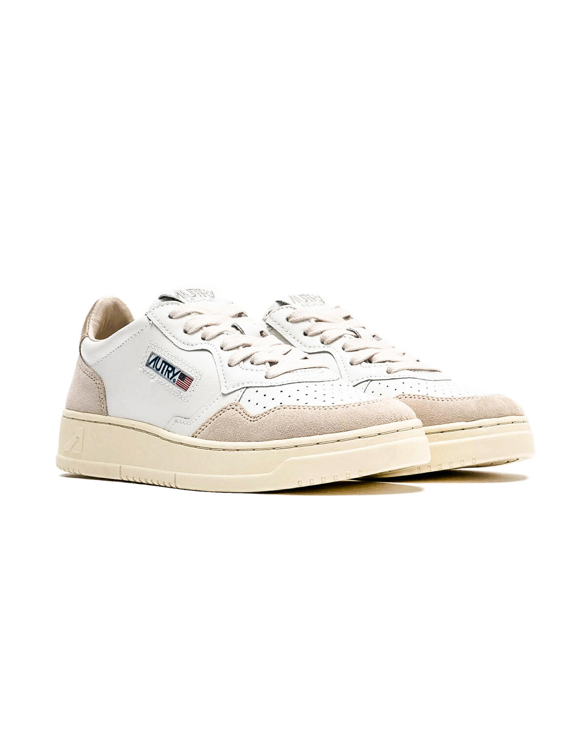 Autry Medalist Low Man Leat/Suede Wht/Teak (Women's) - Image 3