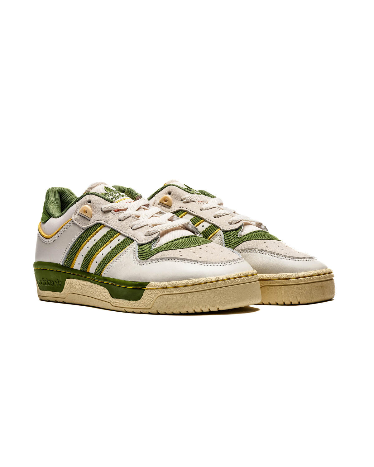 Adidas Rivalry 86 Low Chalk White / Crew Green / Hazy Yellow - Image 11