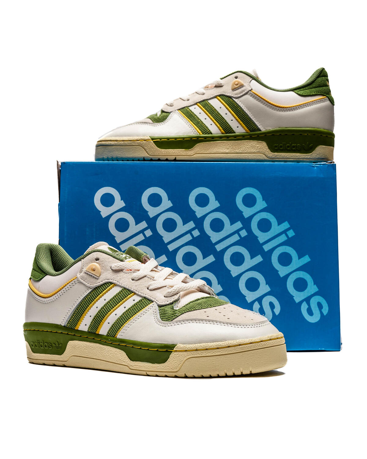 Adidas Rivalry 86 Low Chalk White / Crew Green / Hazy Yellow - Image 14