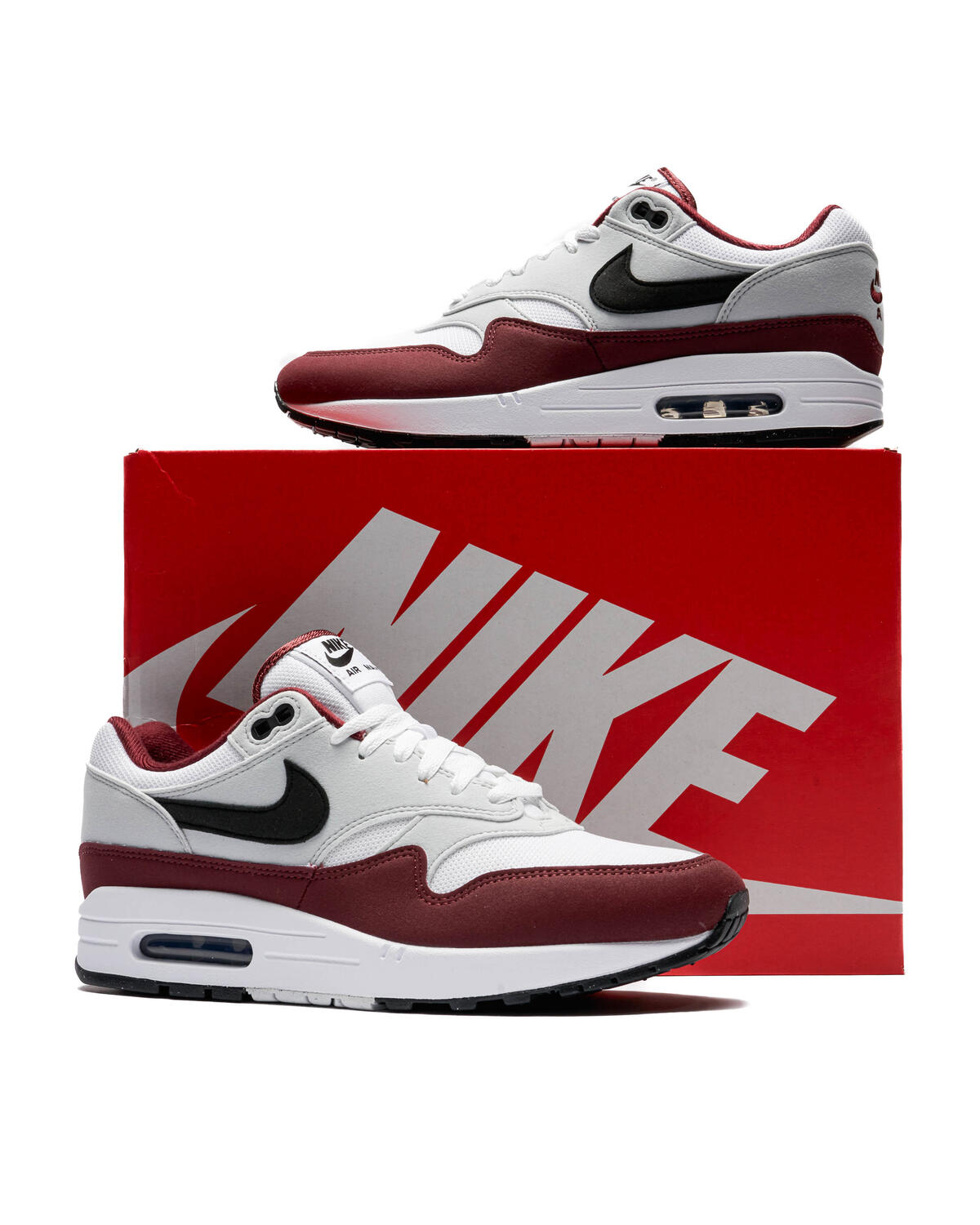 Nike Air Max 1 White / Dark Team Red - Image 23