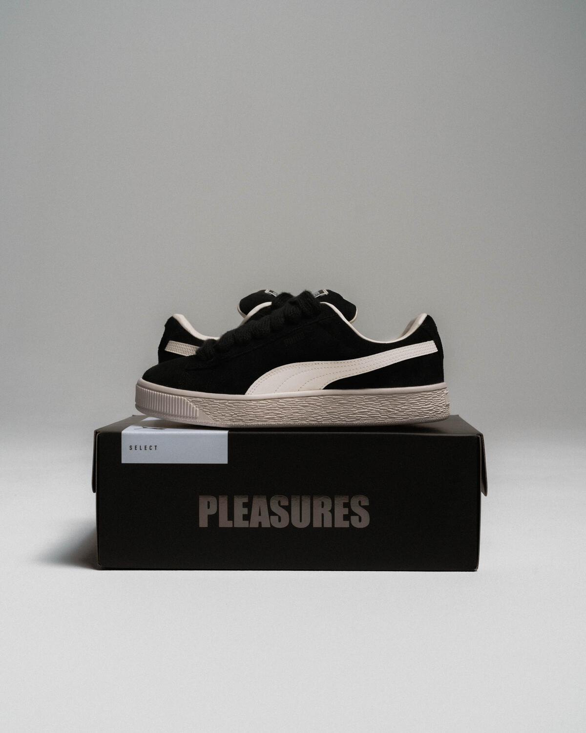 Pleasures x PUMA Suede XL Mens Lifestyle Shoe - Black/White - Image 23