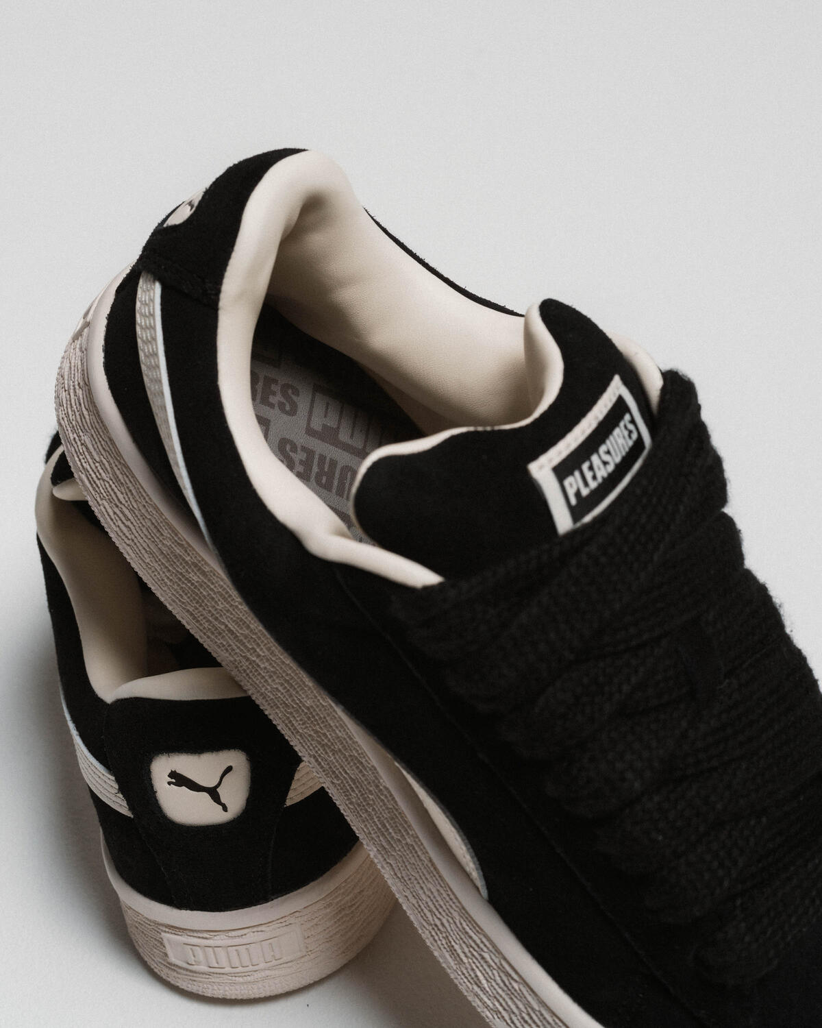 Pleasures x PUMA Suede XL Mens Lifestyle Shoe - Black/White - Image 22