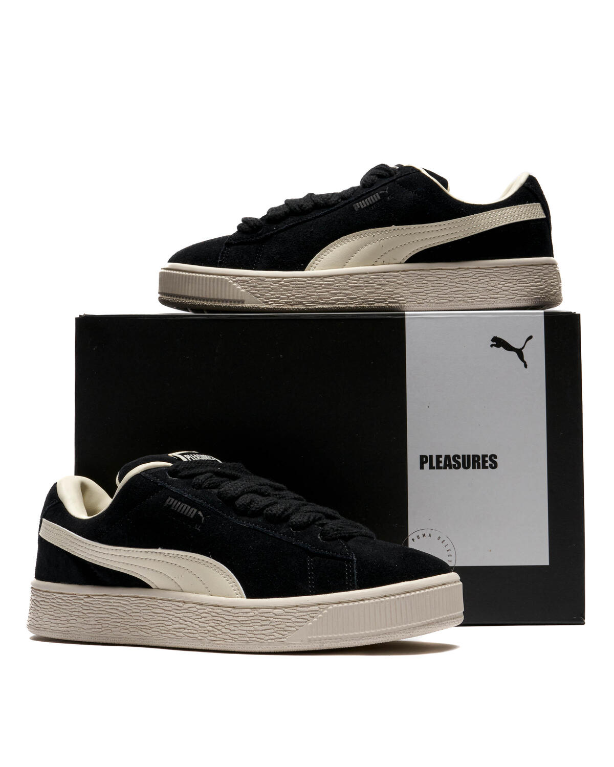 Pleasures x PUMA Suede XL Mens Lifestyle Shoe - Black/White - Image 20