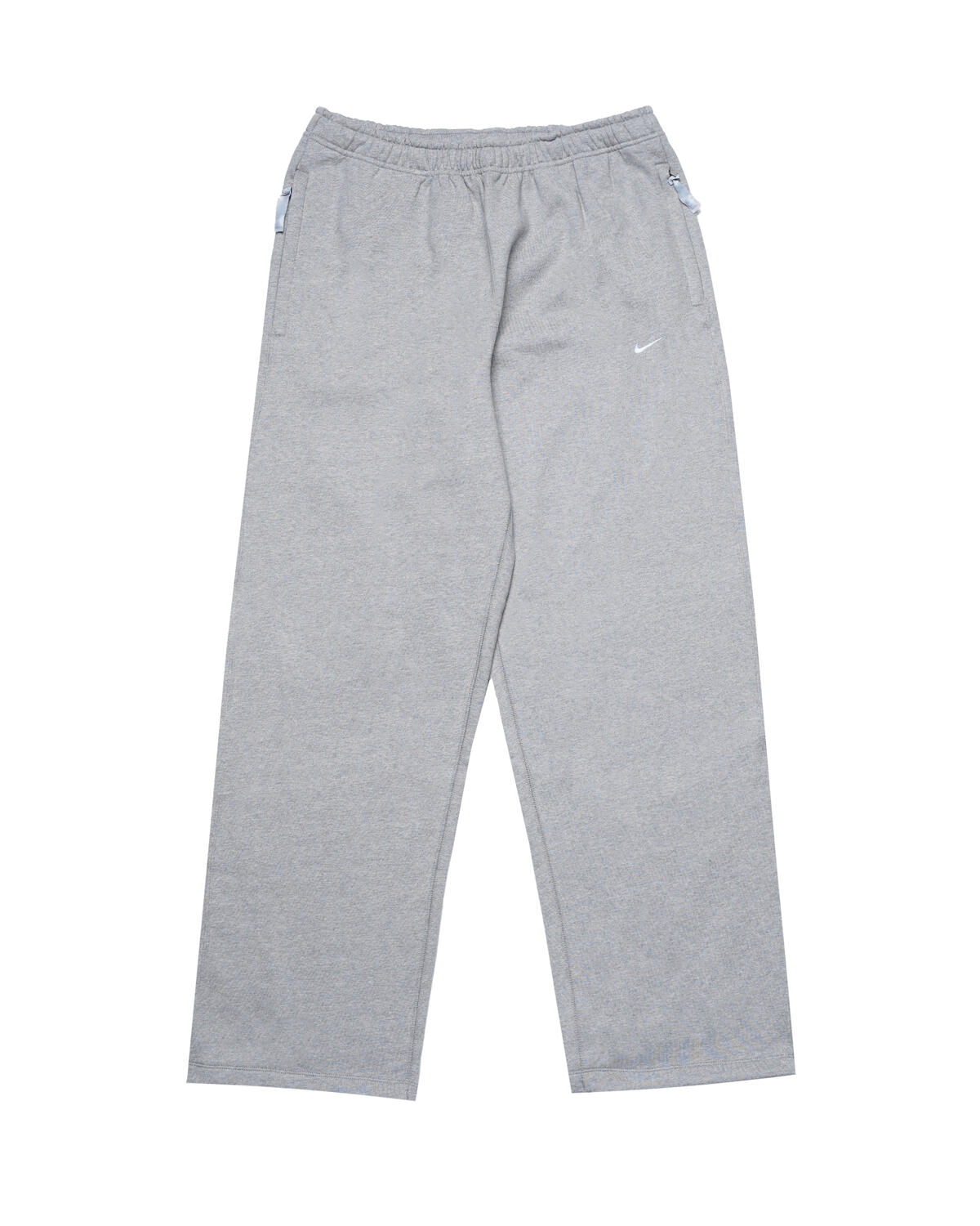 Nike Solo Swoosh Open Hem Sweatpants - Dark Grey Heather / White - Image 5