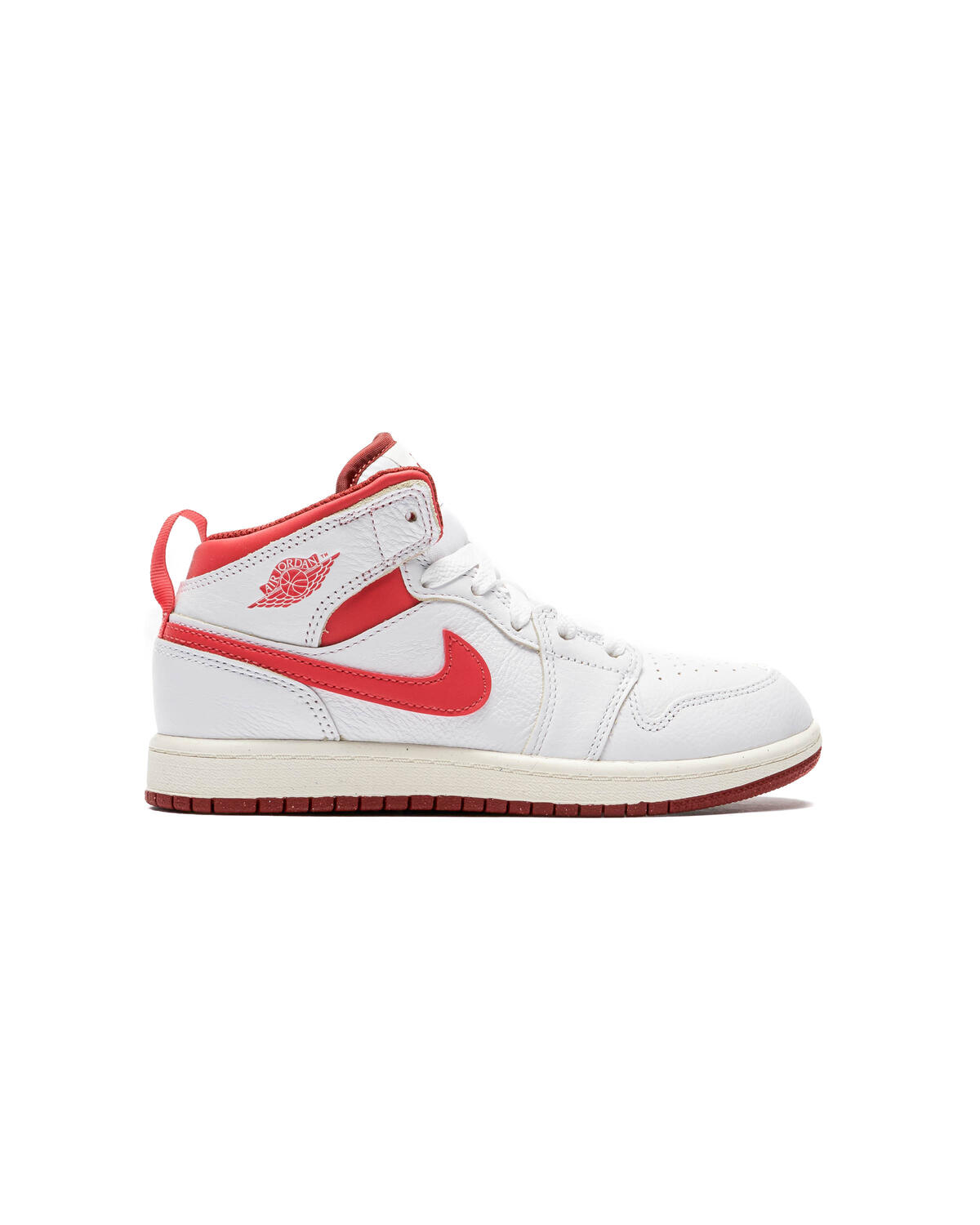 Air Jordan 1 Mid SE 'White/Lobster/Dune Red' (PS) - Image 8