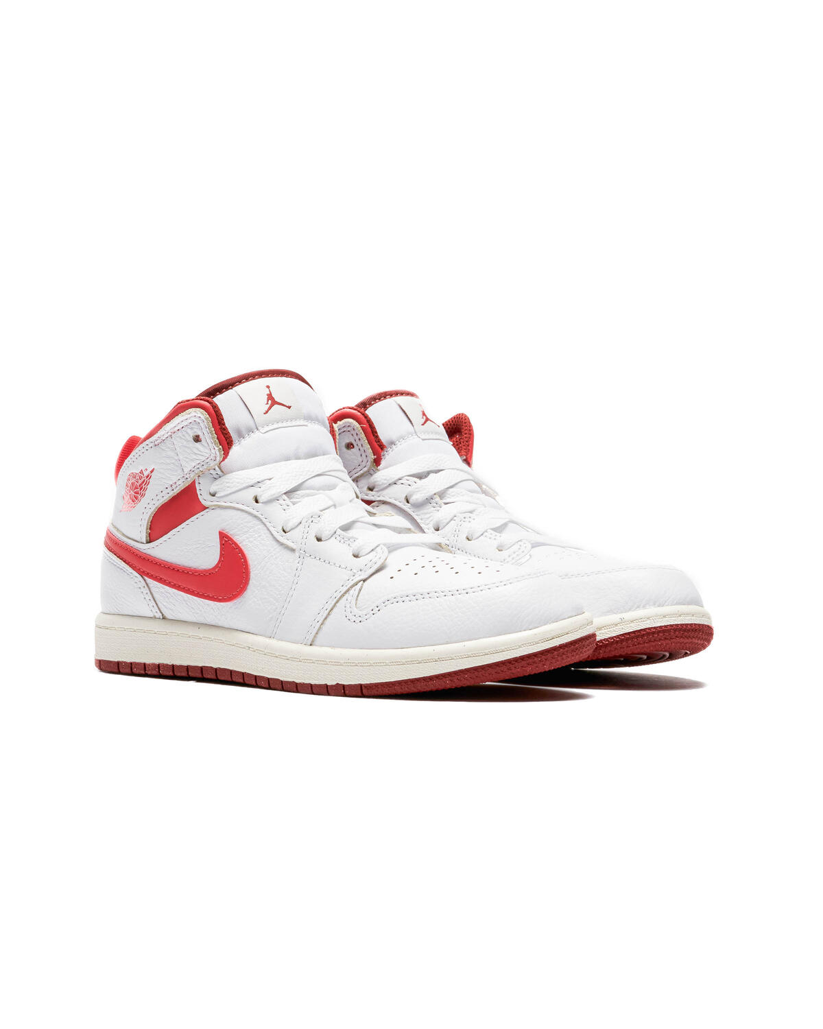 Air Jordan 1 Mid SE 'White/Lobster/Dune Red' (PS) - Image 9