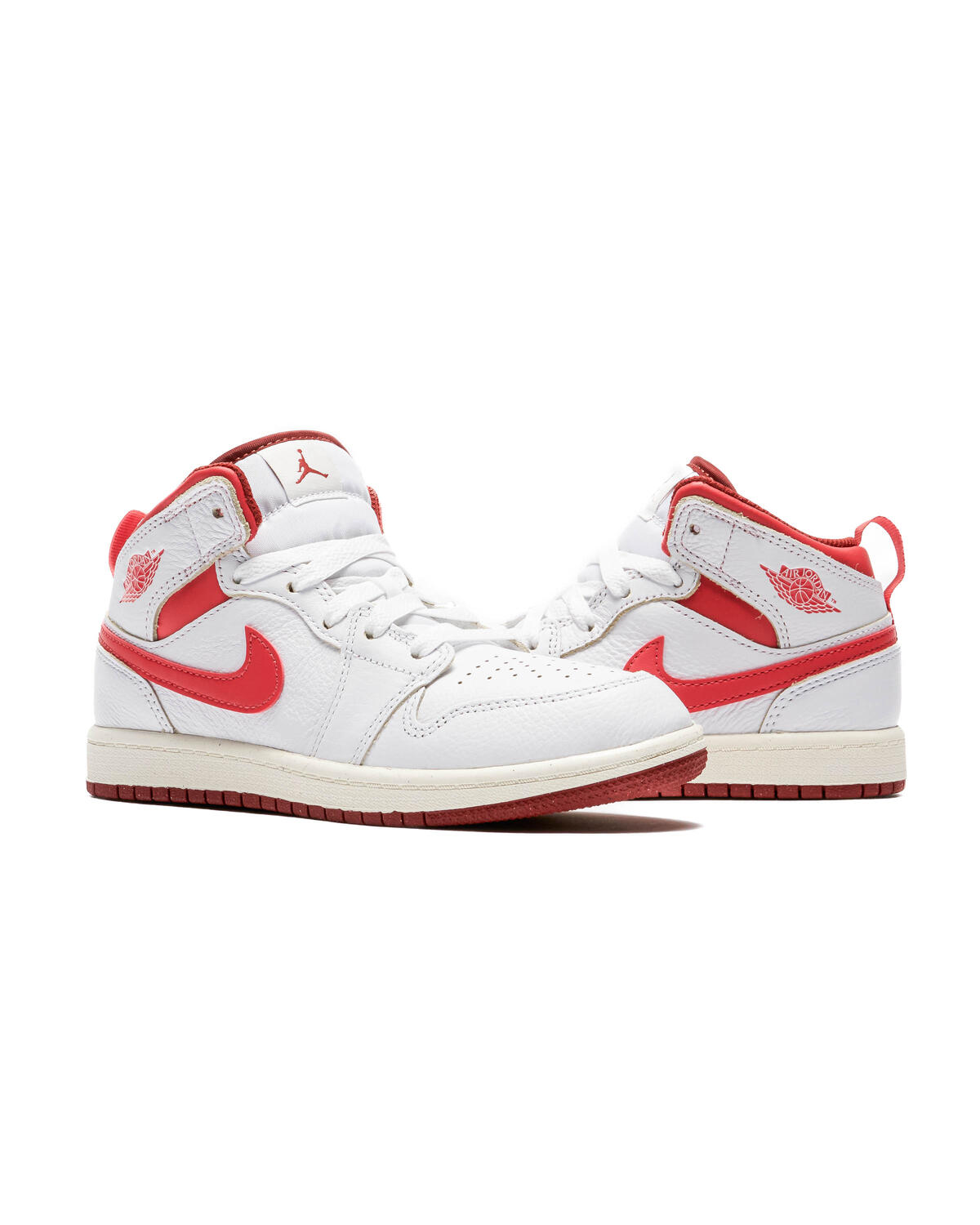 Air Jordan 1 Mid SE 'White/Lobster/Dune Red' (PS) - Image 11